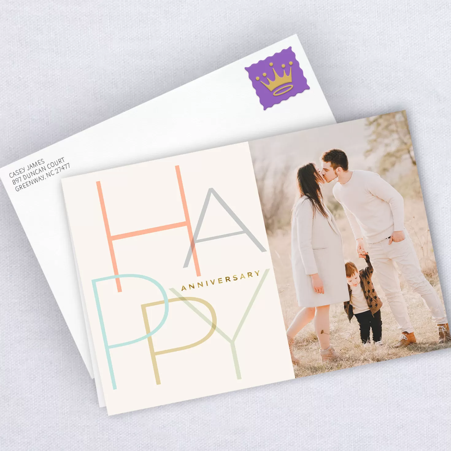 Anniversary>Hallmark Personalized Always There For Each Other Anniversary Photo Card