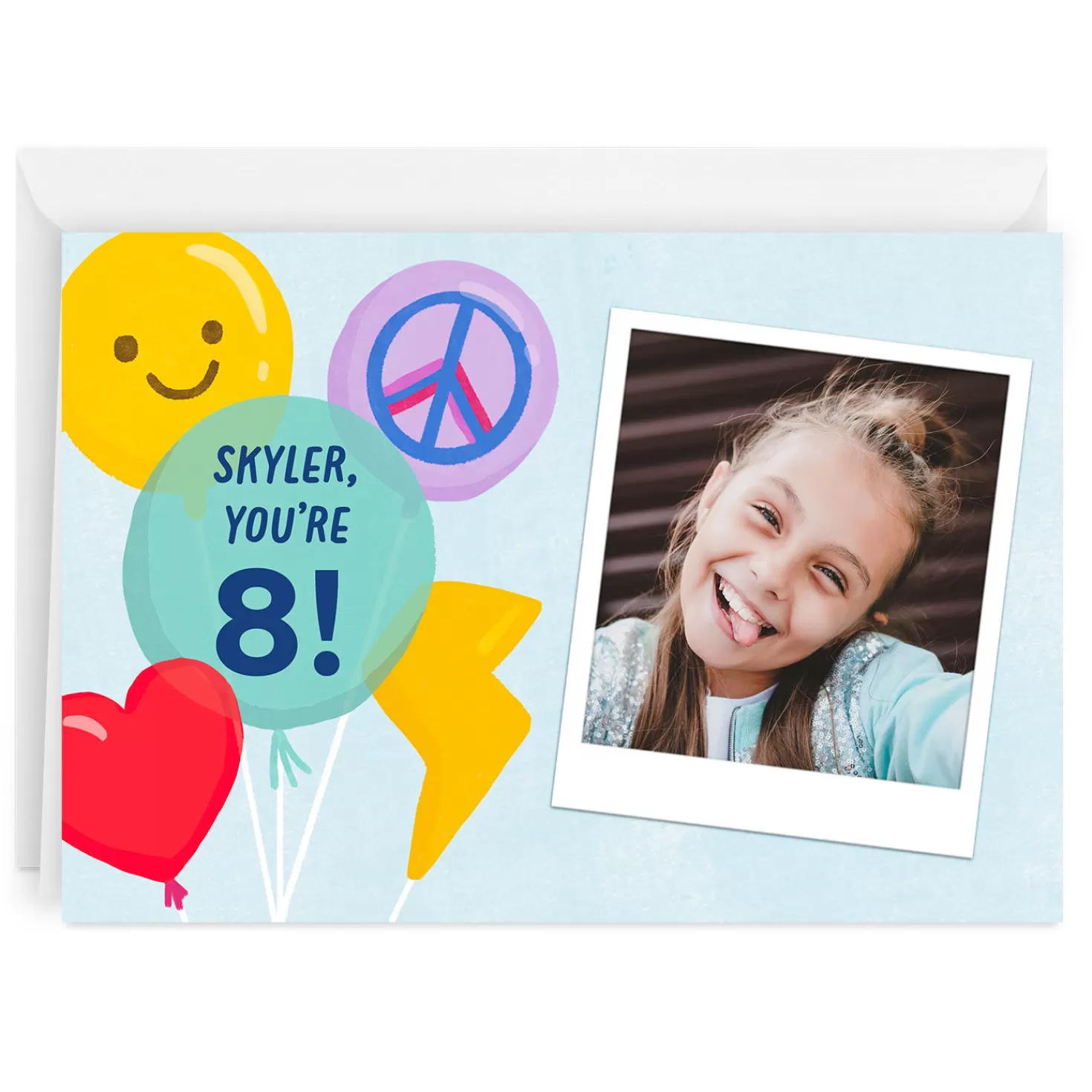 Birthday>Hallmark Personalized Balloons Celebration Photo Card
