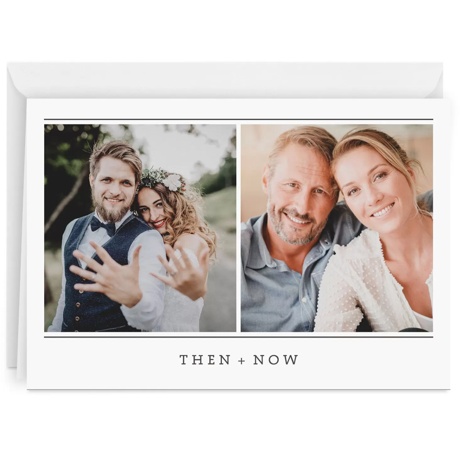 Store Personalized Black Lines On White Photo Card Encouragement