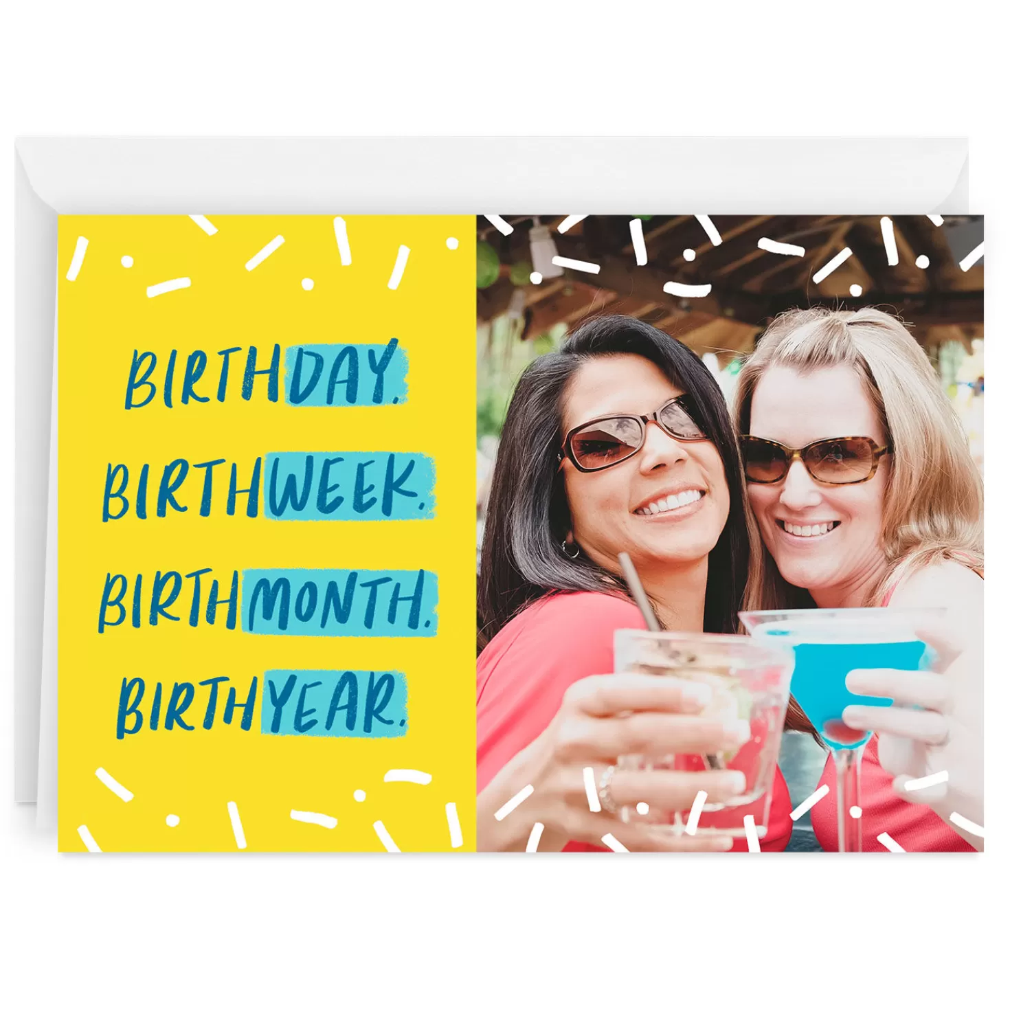 Birthday>Hallmark Personalized Celebration Confetti Birthday Photo Card