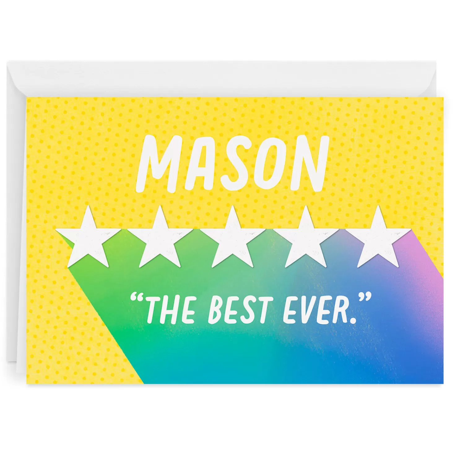 Store Personalized Five Stars Card Encouragement
