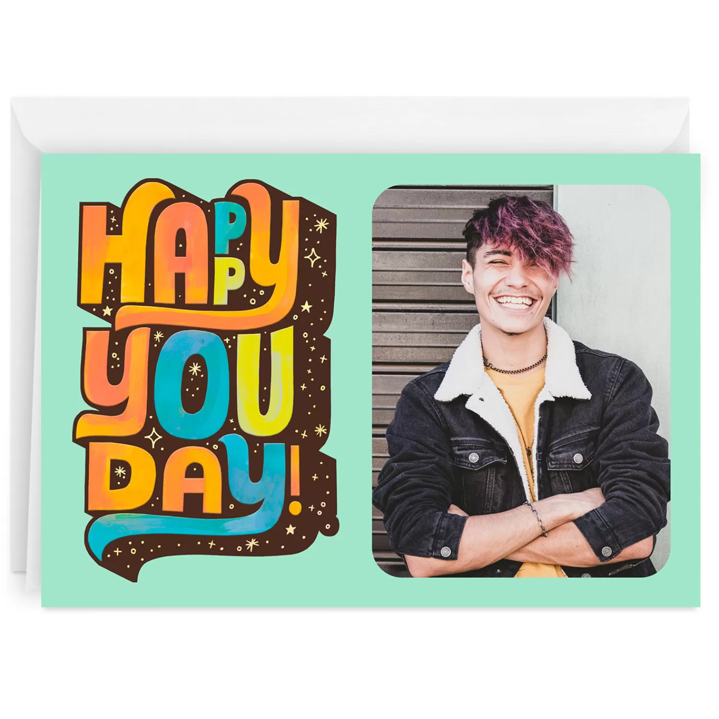 Birthday>Hallmark Personalized Happy You Day Birthday Photo Card