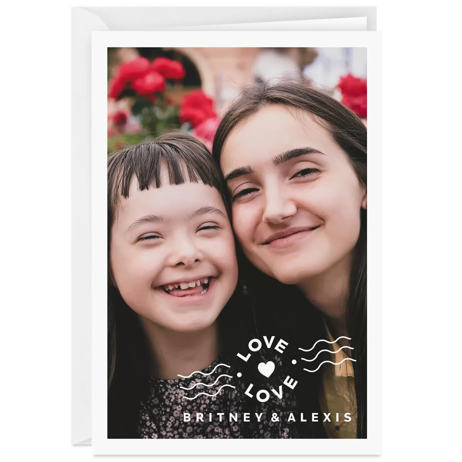 Store Personalized Heart Postmark Love Photo Card Thank You