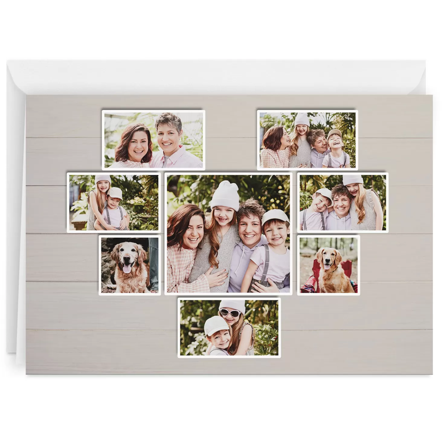 Cheap Personalized Heart-Shaped Photo Collage Photo Card Wedding