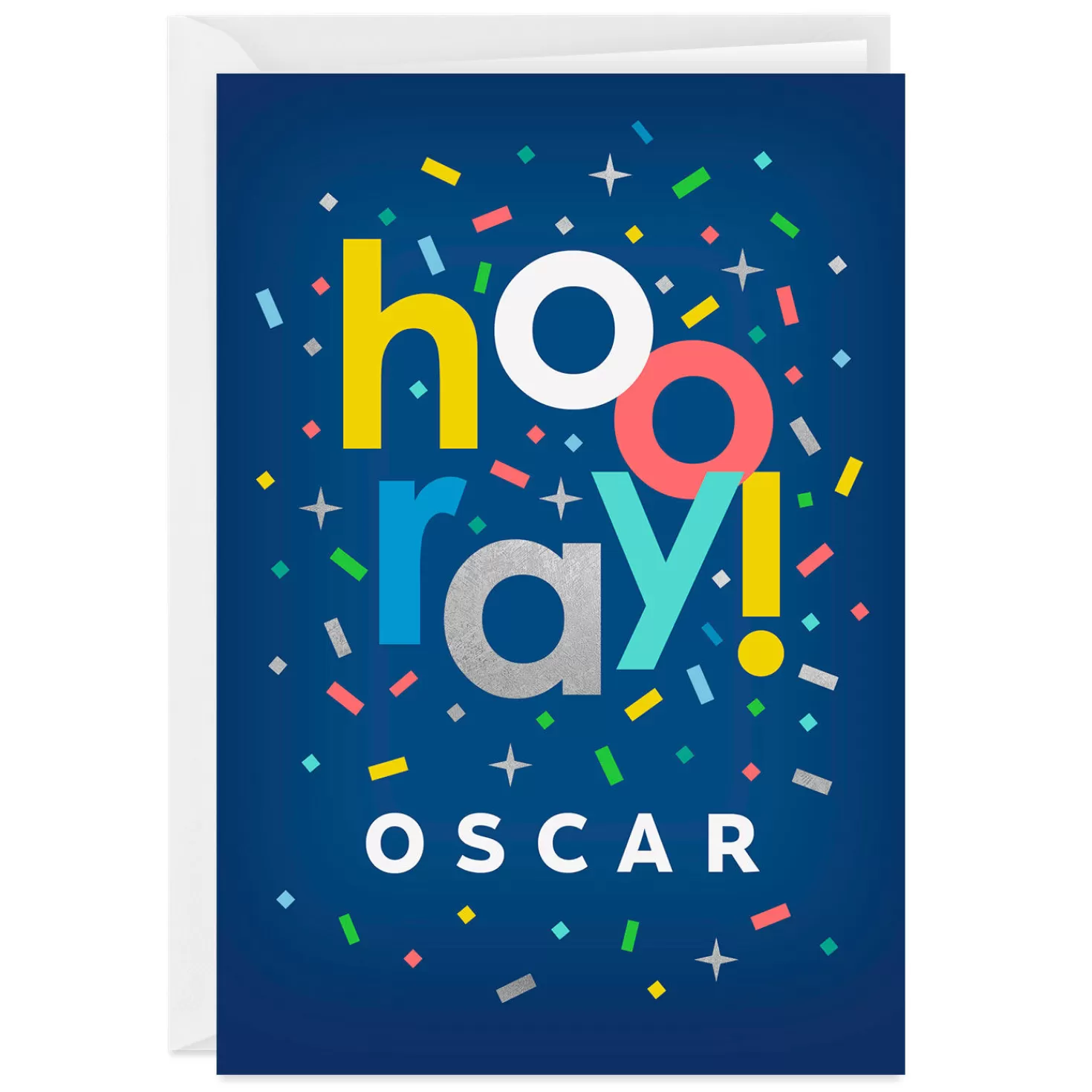 Online Personalized Hooray Celebration Card Congratulations