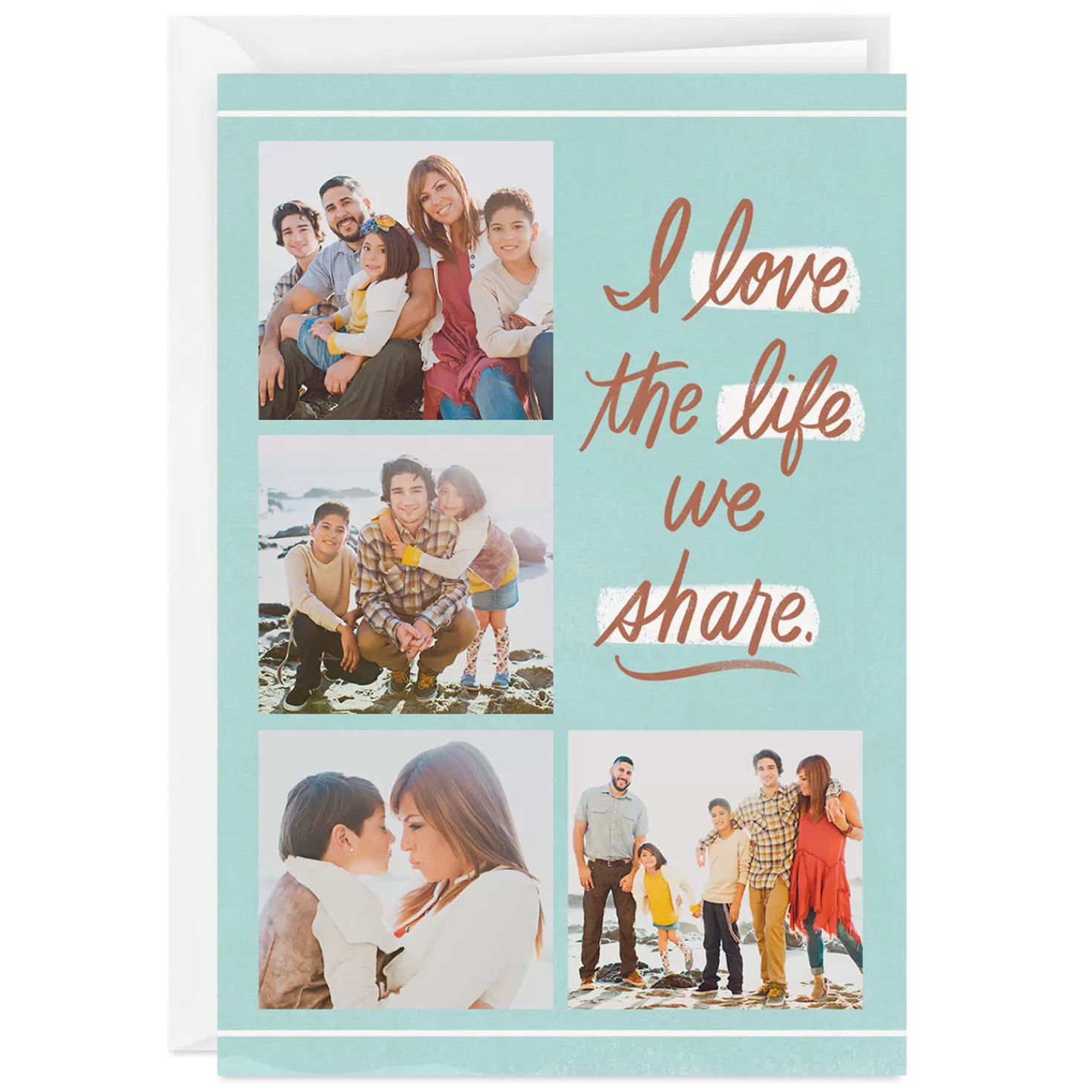 Best Personalized Love The Life We Share Love Photo Card Wedding
