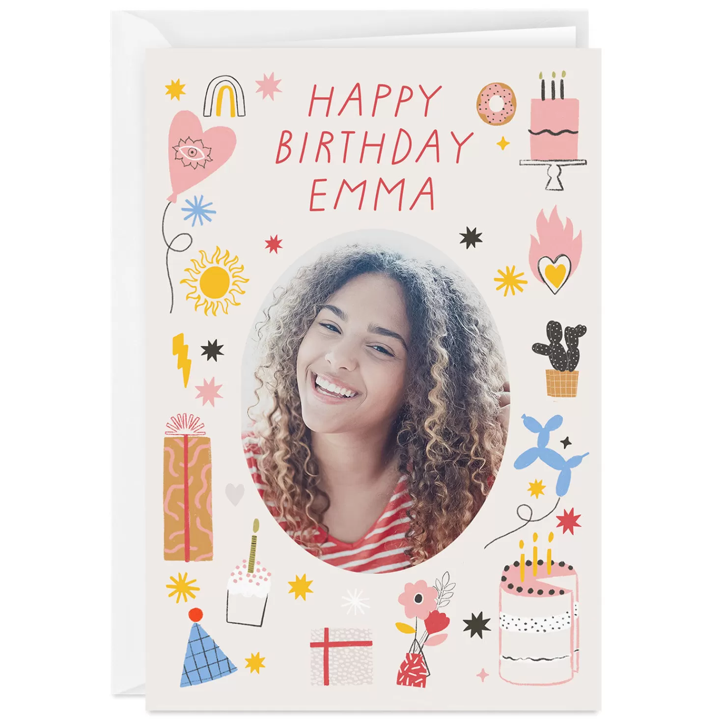 Birthday>Hallmark Personalized Party Icons Birthday Photo Card