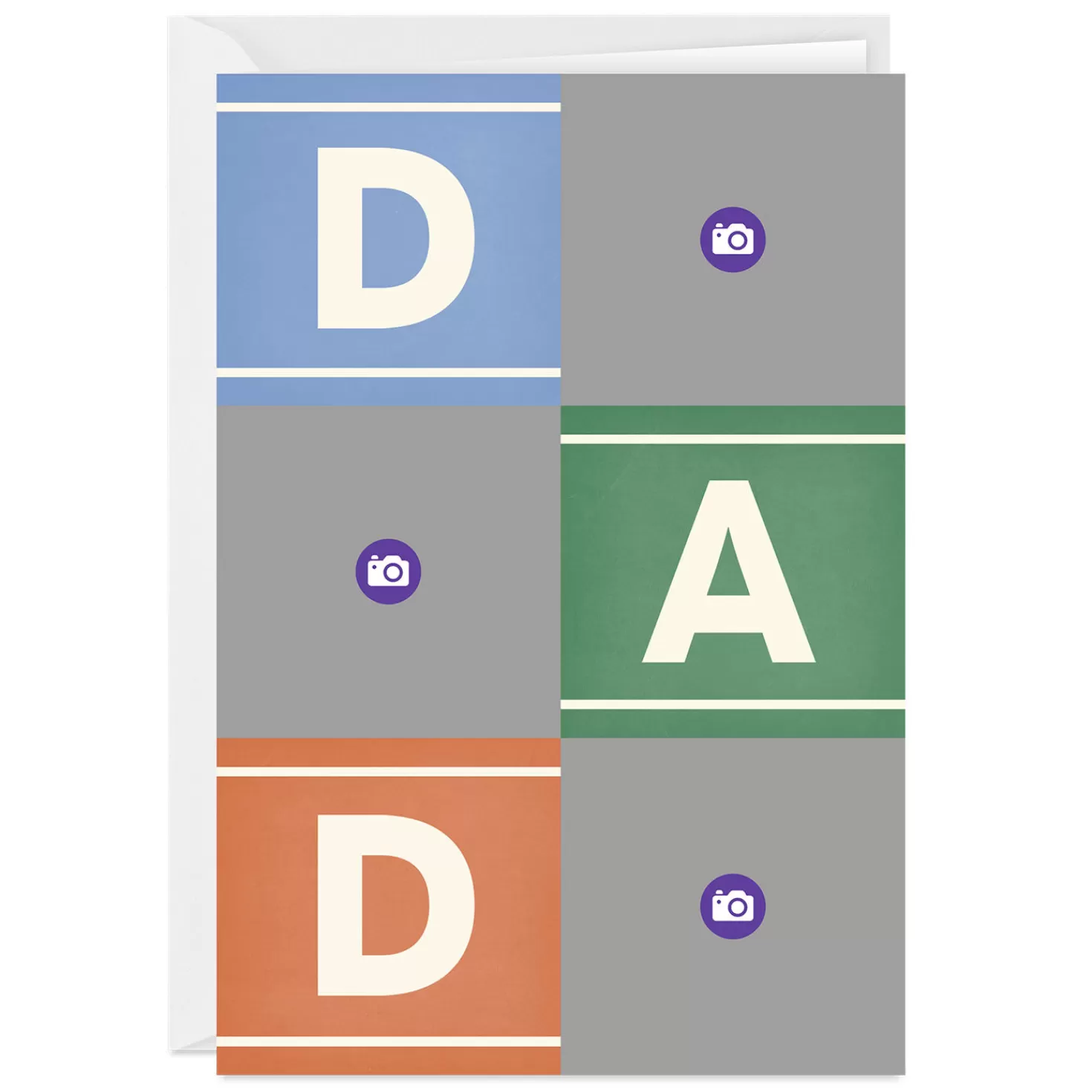 Discount Personalized Photo Collage Color Blocks Photo Card Encouragement