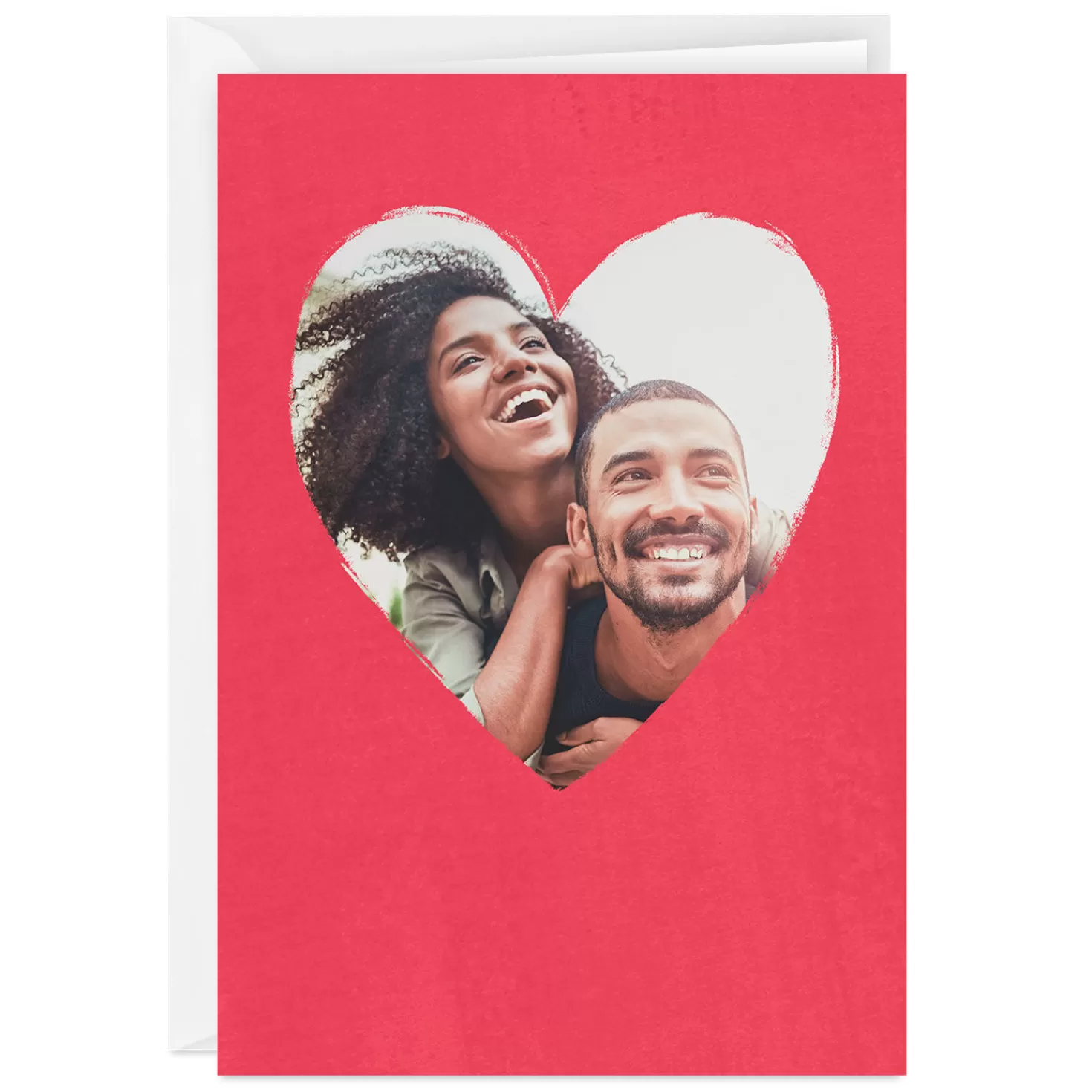 Anniversary>Hallmark Personalized Red Heart Frame Photo Card
