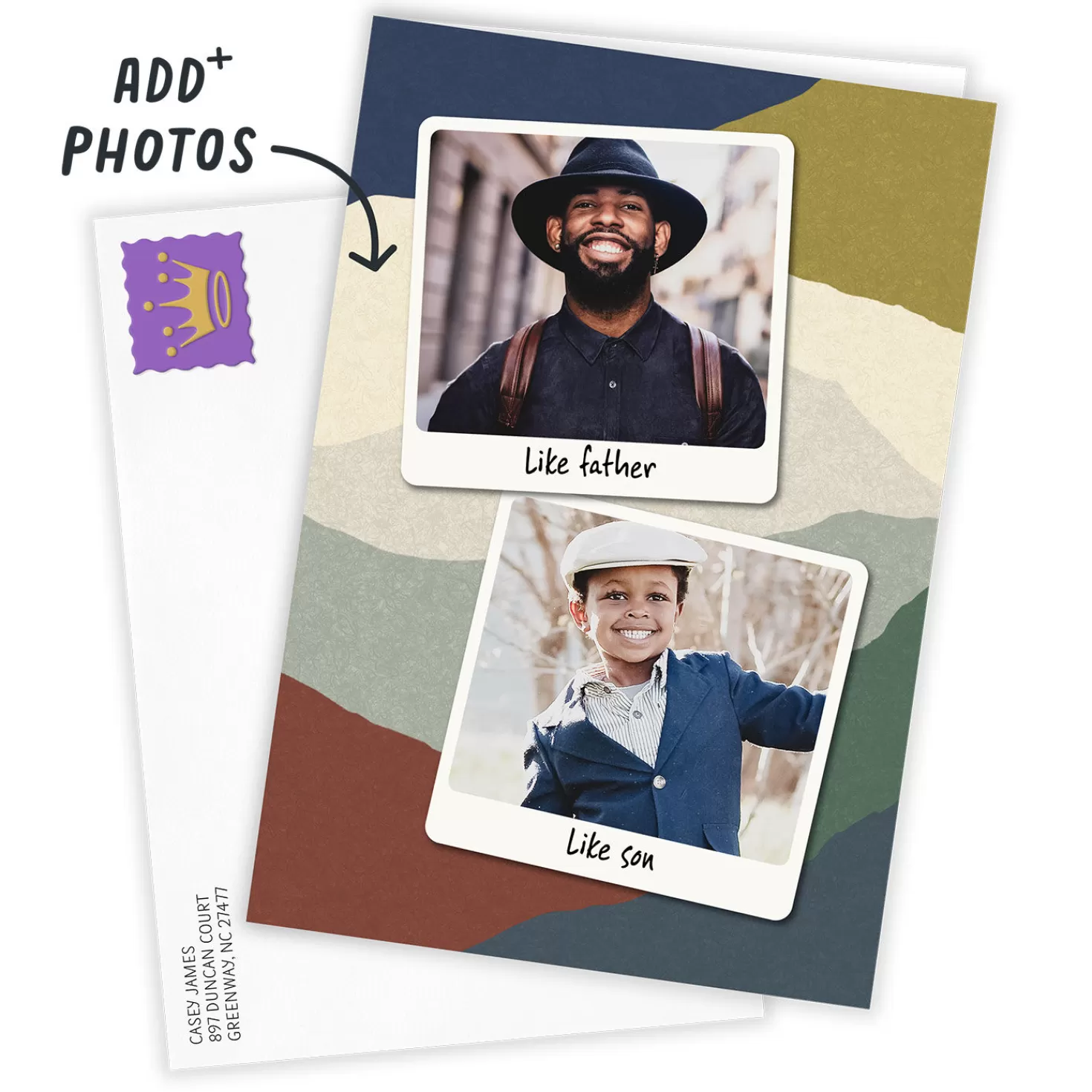 Discount Personalized Snapshots On Abstract Photo Card Encouragement