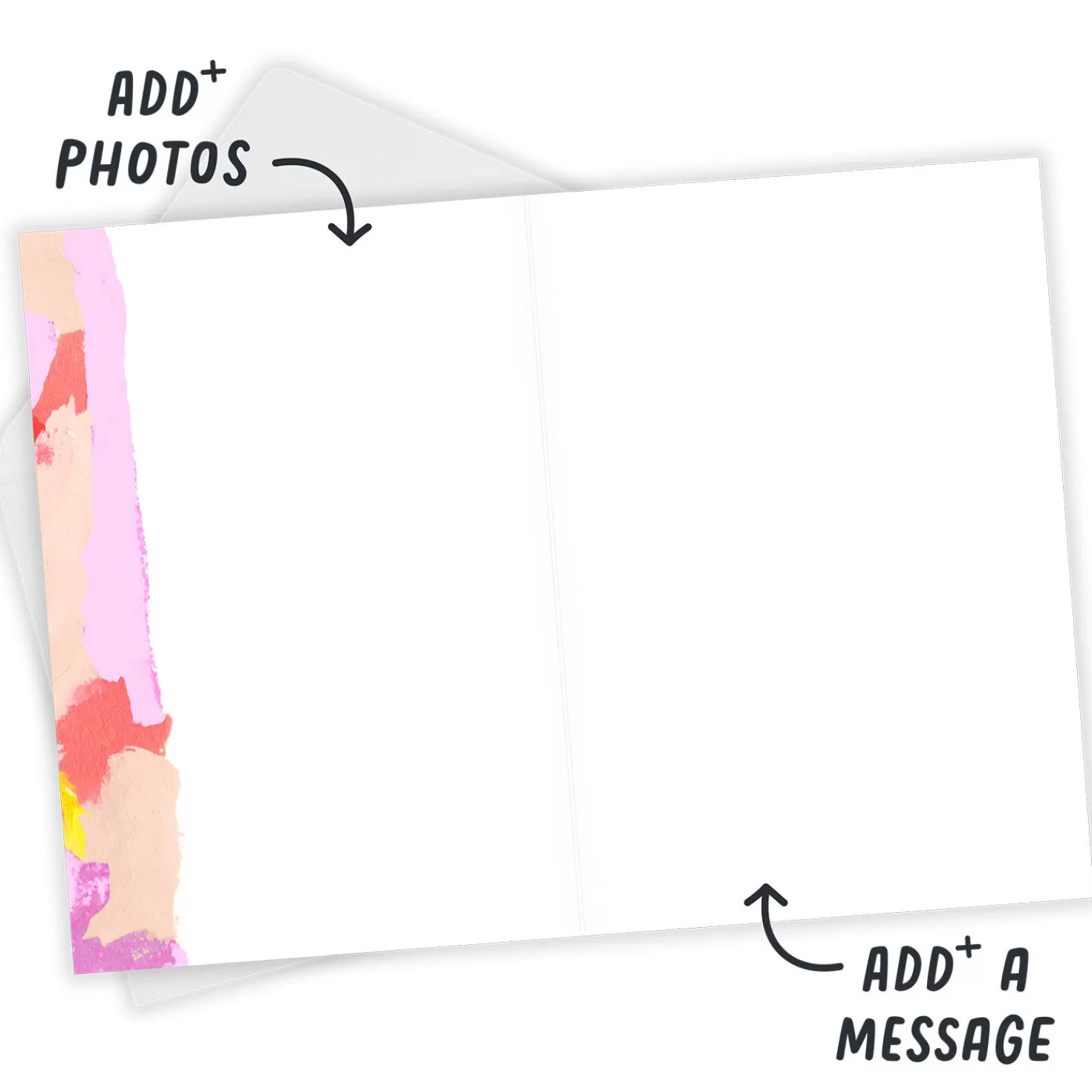 Cheap Personalized Snapshots On Pink Watercolor Photo Card Encouragement
