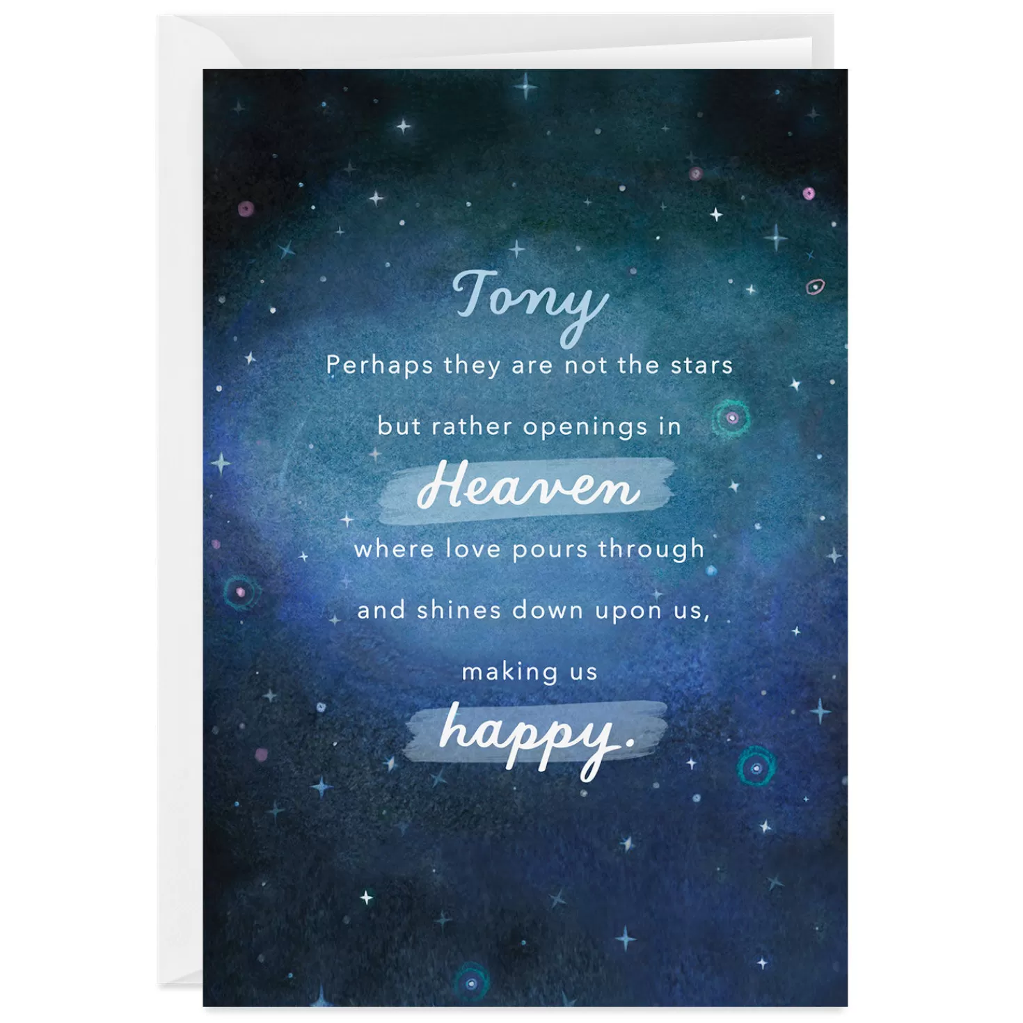 Cheap Personalized Stars In Heaven Sympathy Card Sympathy