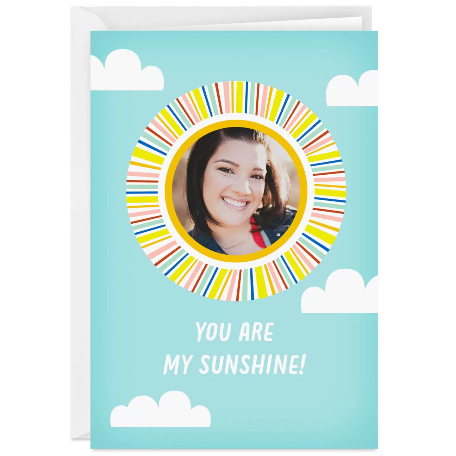 Outlet Personalized Sunshine Face Photo Card Encouragement