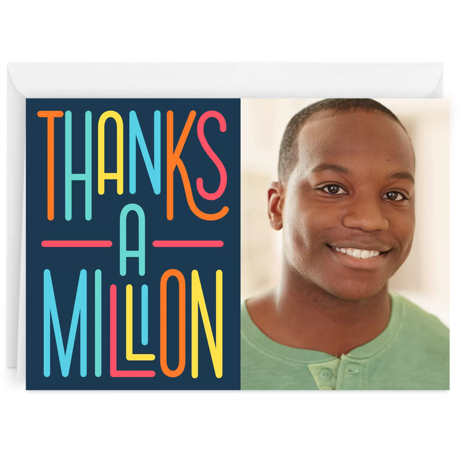 Store Personalized Thanks A Million Thank-You Photo Card Thank You