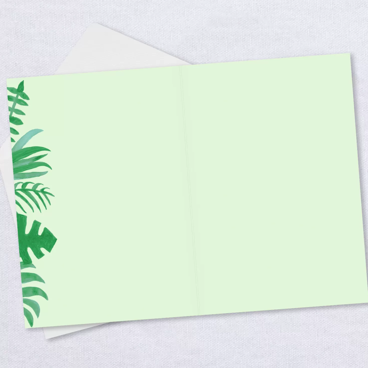 Hot Personalized Tropical Ferns On Green Photo Card Encouragement