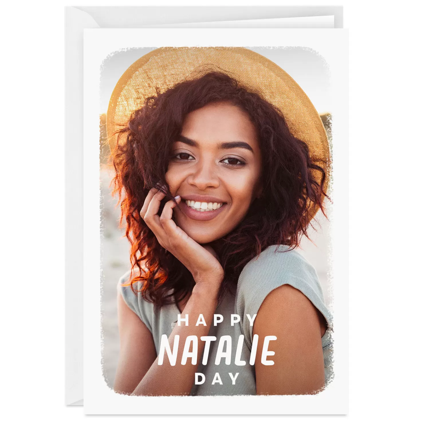 Flash Sale Personalized White Outline Any Occasion Photo Card Graduation