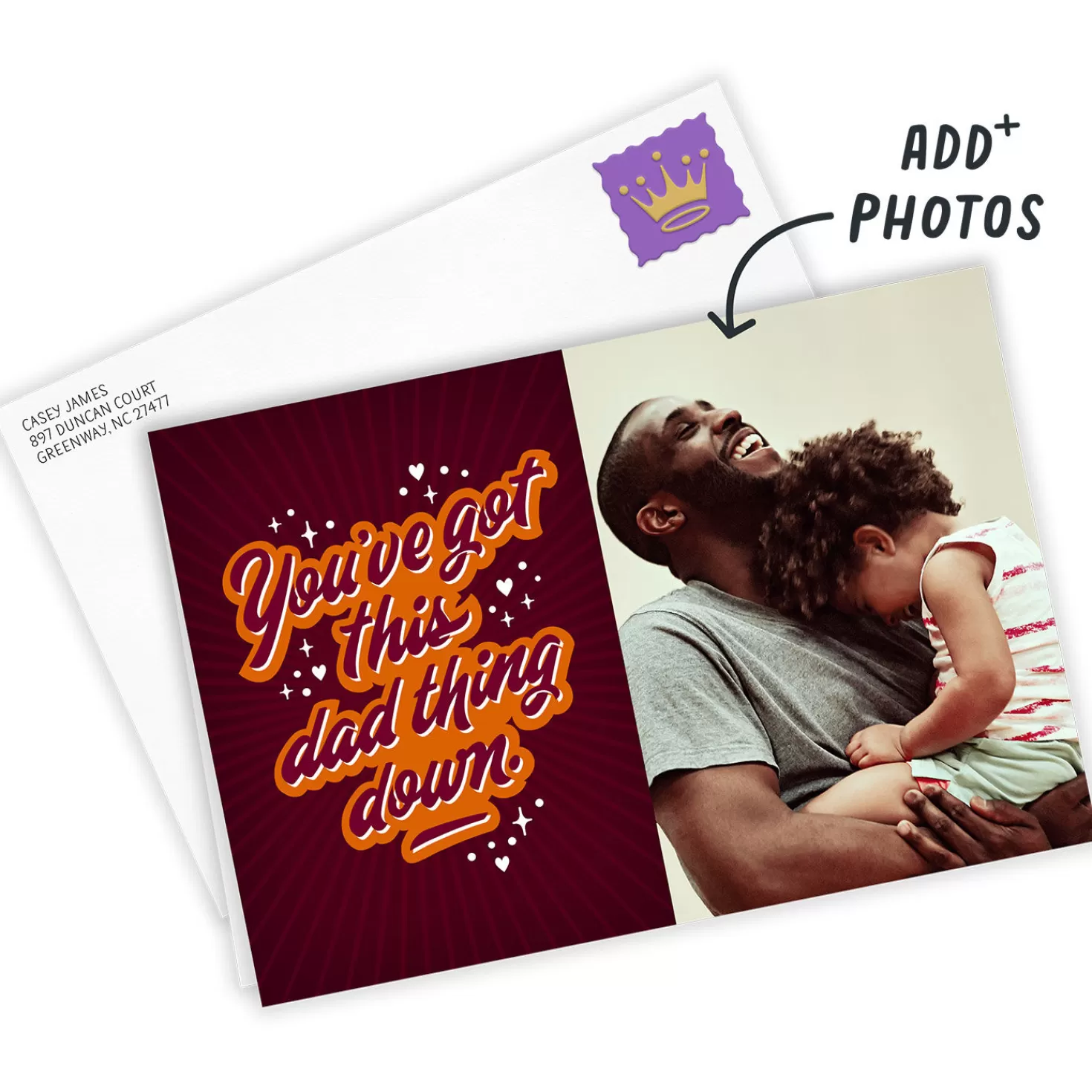 Best Personalized You'Ve Got This Dad Thing Down Photo Card Encouragement