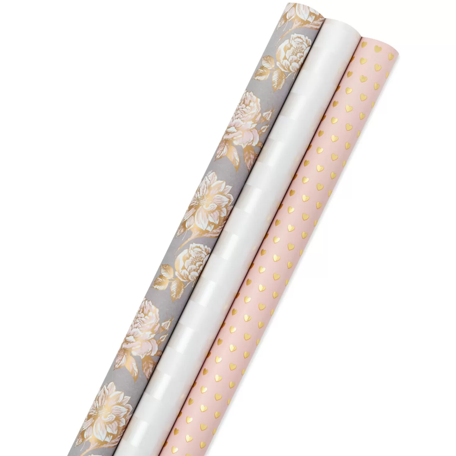 Best Pink And Gray 3-Pack Wrapping Paper, 85 Sq. Ft. Total Wedding