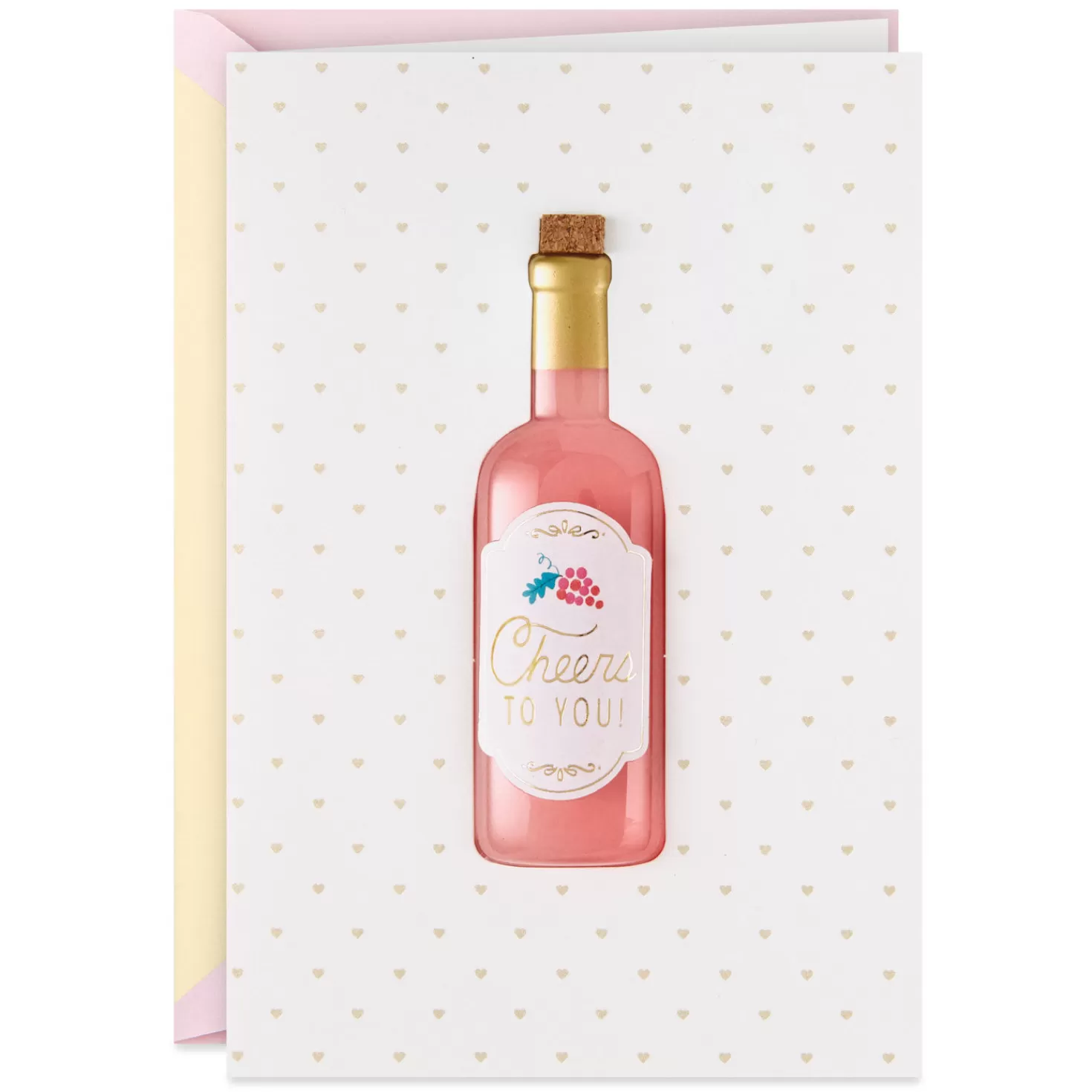 Birthday>Hallmark Pink Champagne Cheers To You Birthday Card For Her