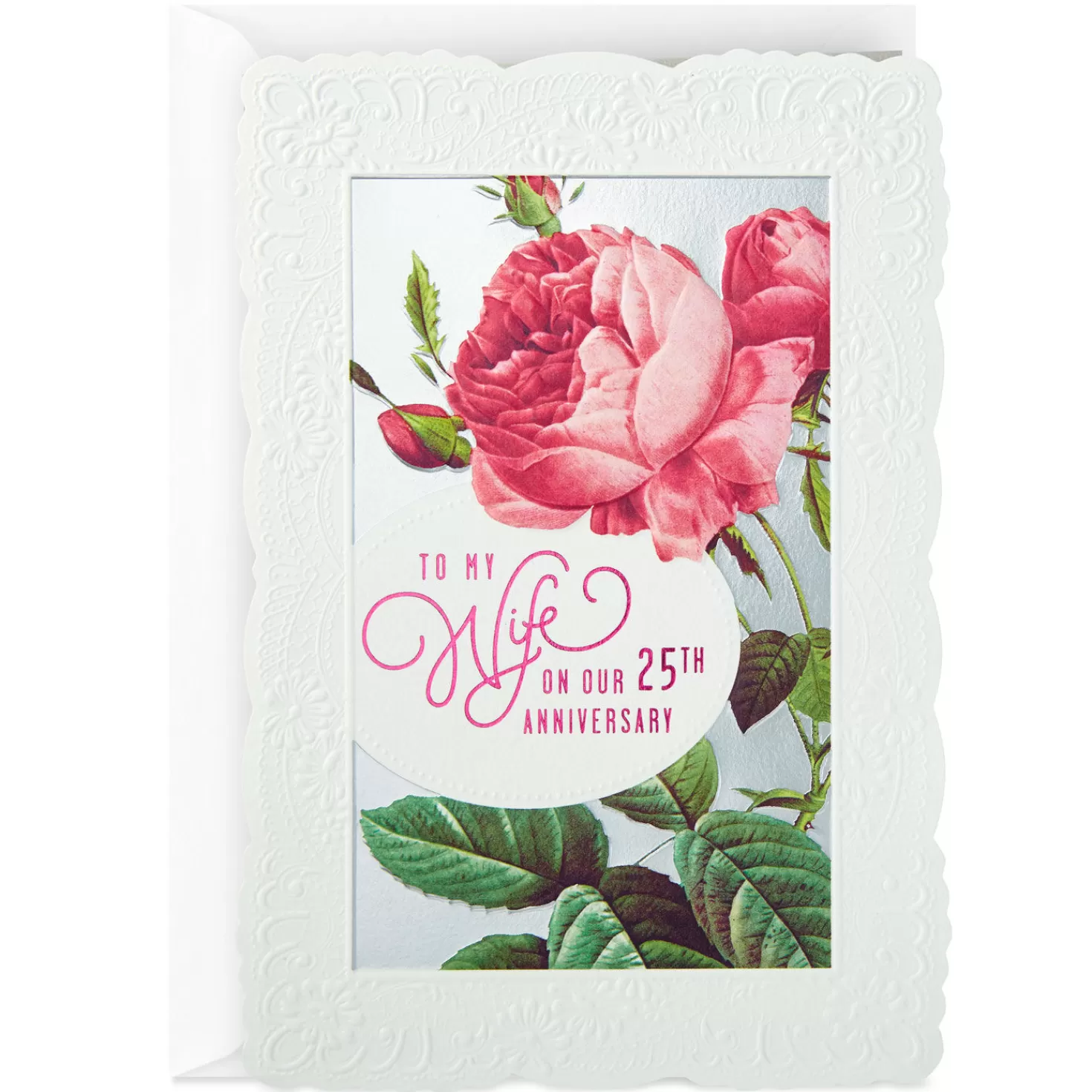 Anniversary>Hallmark Pink Peony Flower 25Th Anniversary Card For Wife