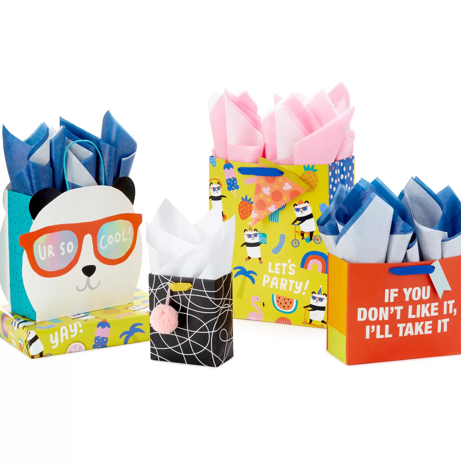 Birthday>Hallmark Playful Pandas Gift Wrap Collection