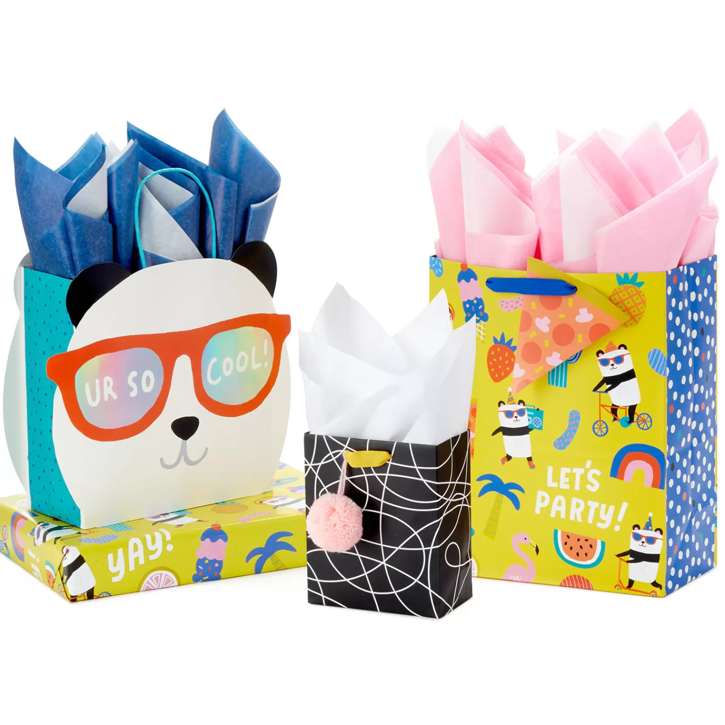 Birthday>Hallmark Playful Pandas Gift Wrap Collection