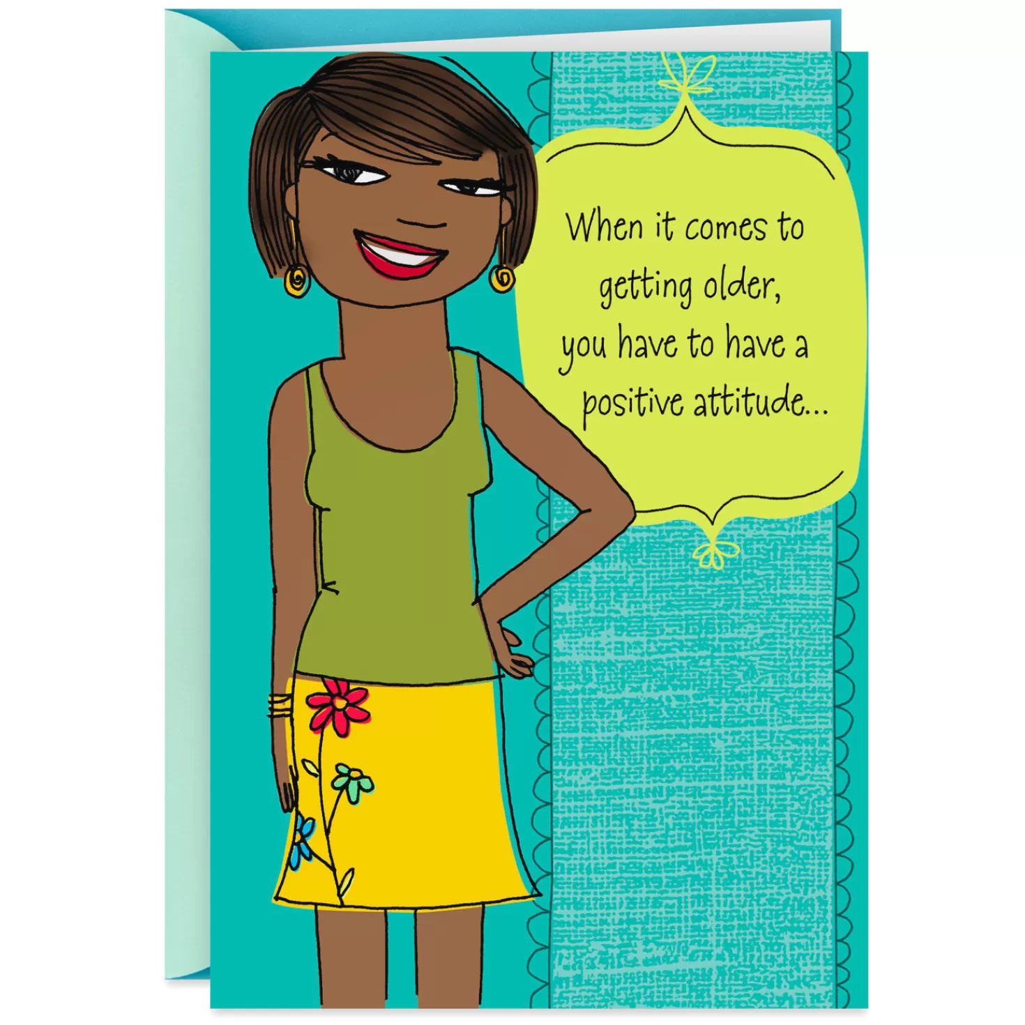 Birthday>Hallmark Positive Attitude And Wine Funny Birthday Card