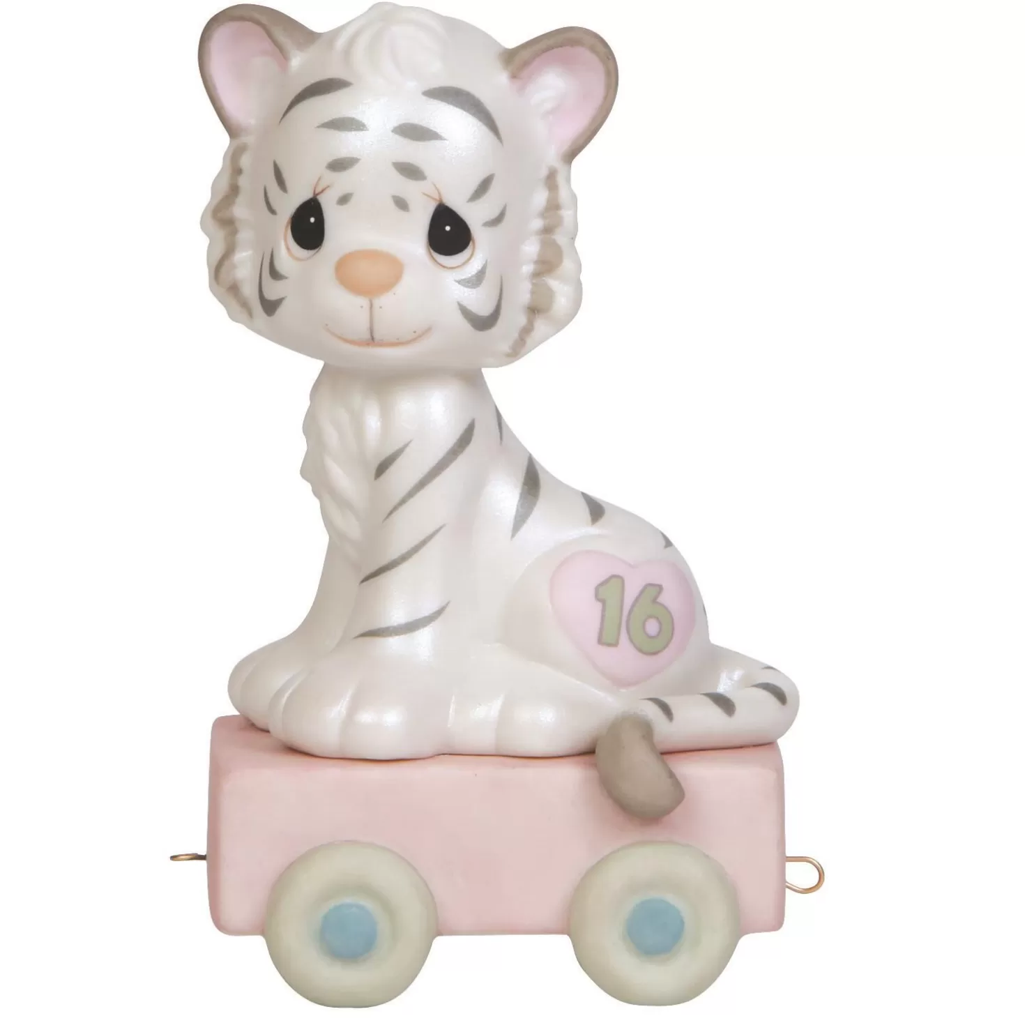 Birthday>Hallmark Precious Moments 16 And Feline Fine White Bengal Tiger Figurine, Age 16