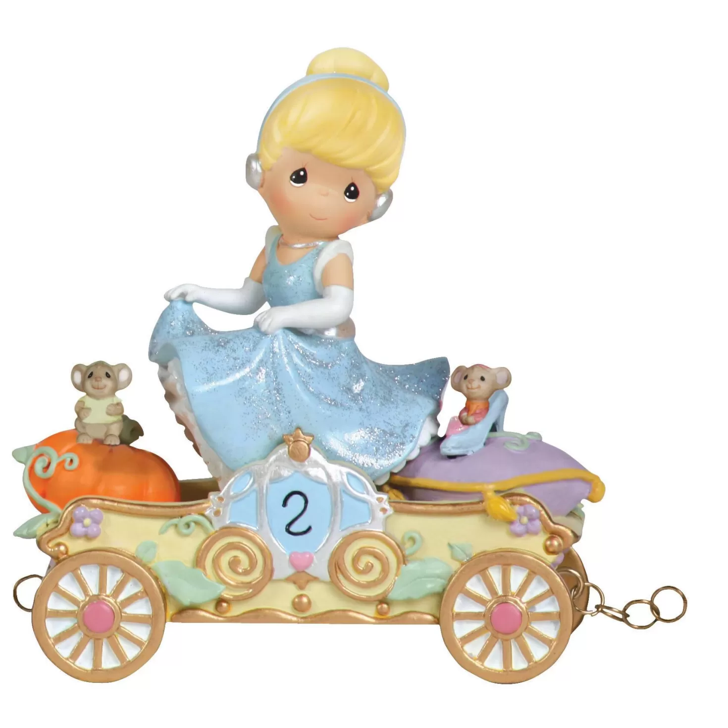 Birthday>Hallmark Precious Moments Disney " Bibbidi, Bobbidi, Boo—Now You'Re Two!" Cinderella Figurine, Age 2