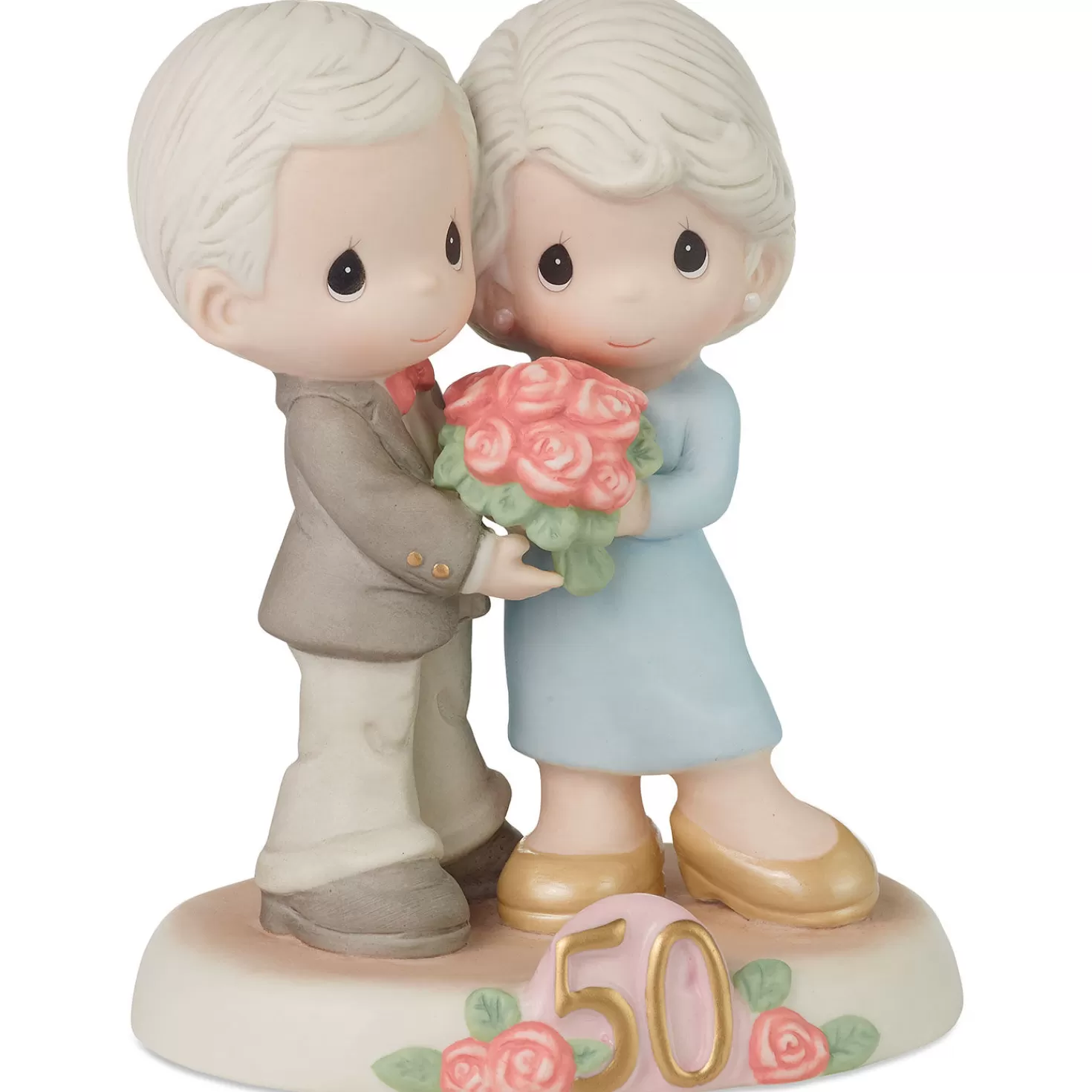 Anniversary>Hallmark Precious Moments Fifty Golden Years Together Figurine, 5.1"