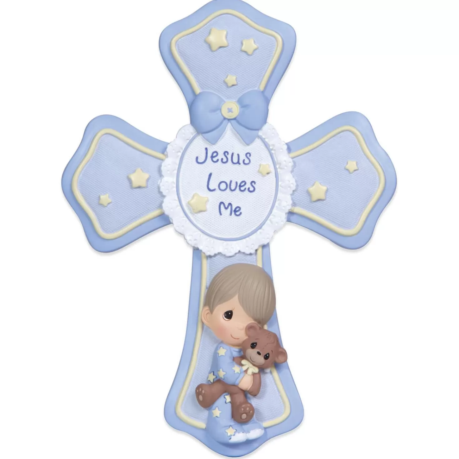 Shop Precious Moments Jesus Loves Me Cross For Boy Baptism And Christening
