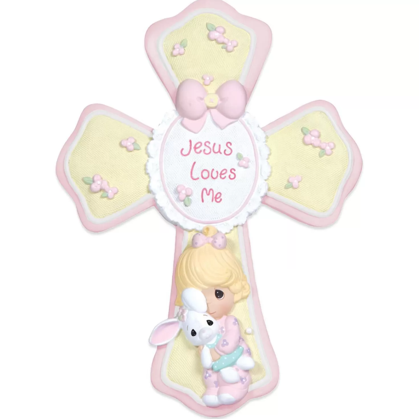 Hot Precious Moments® Jesus Loves Me Cross For Girl Baptism And Christening