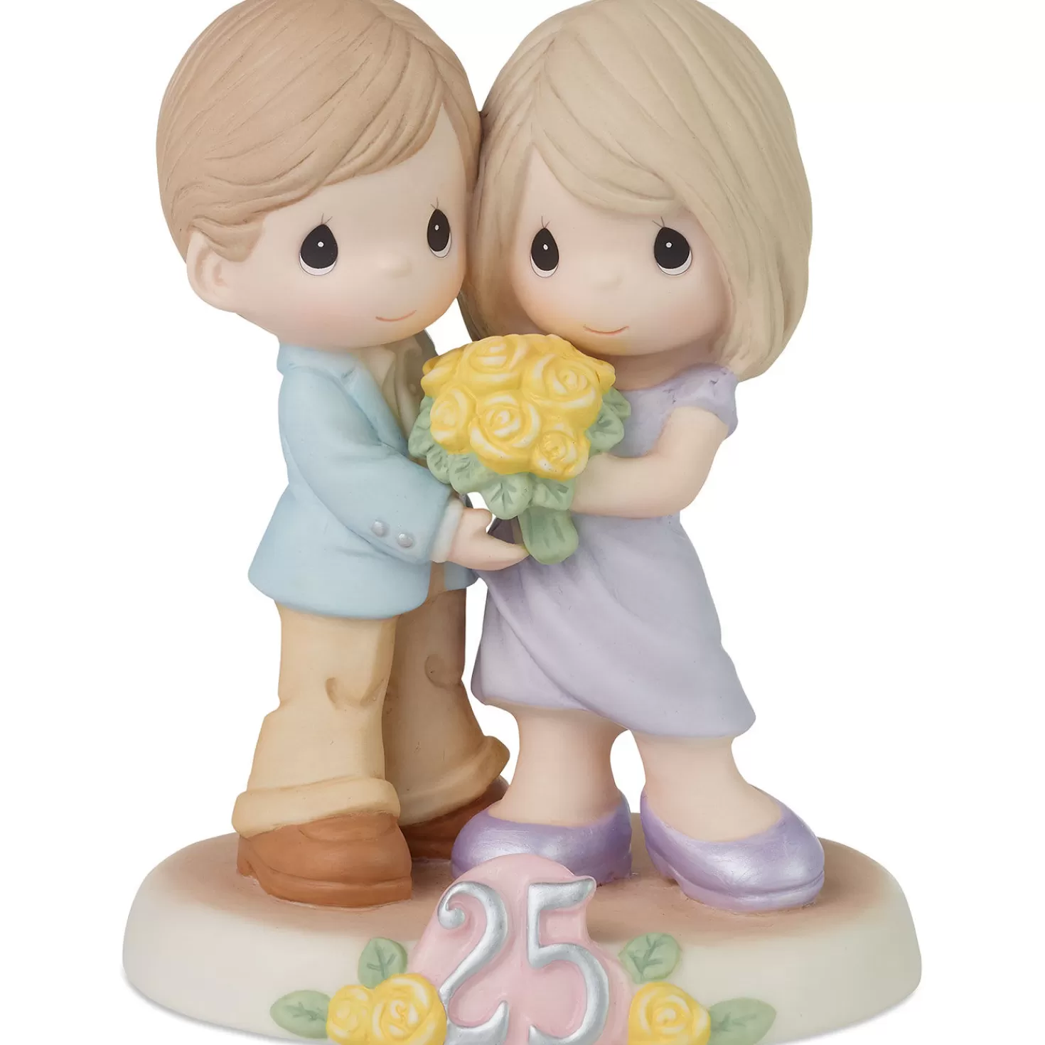 Anniversary>Hallmark Precious Moments Twenty-Five Happy Years Together Figurine, 5.1"