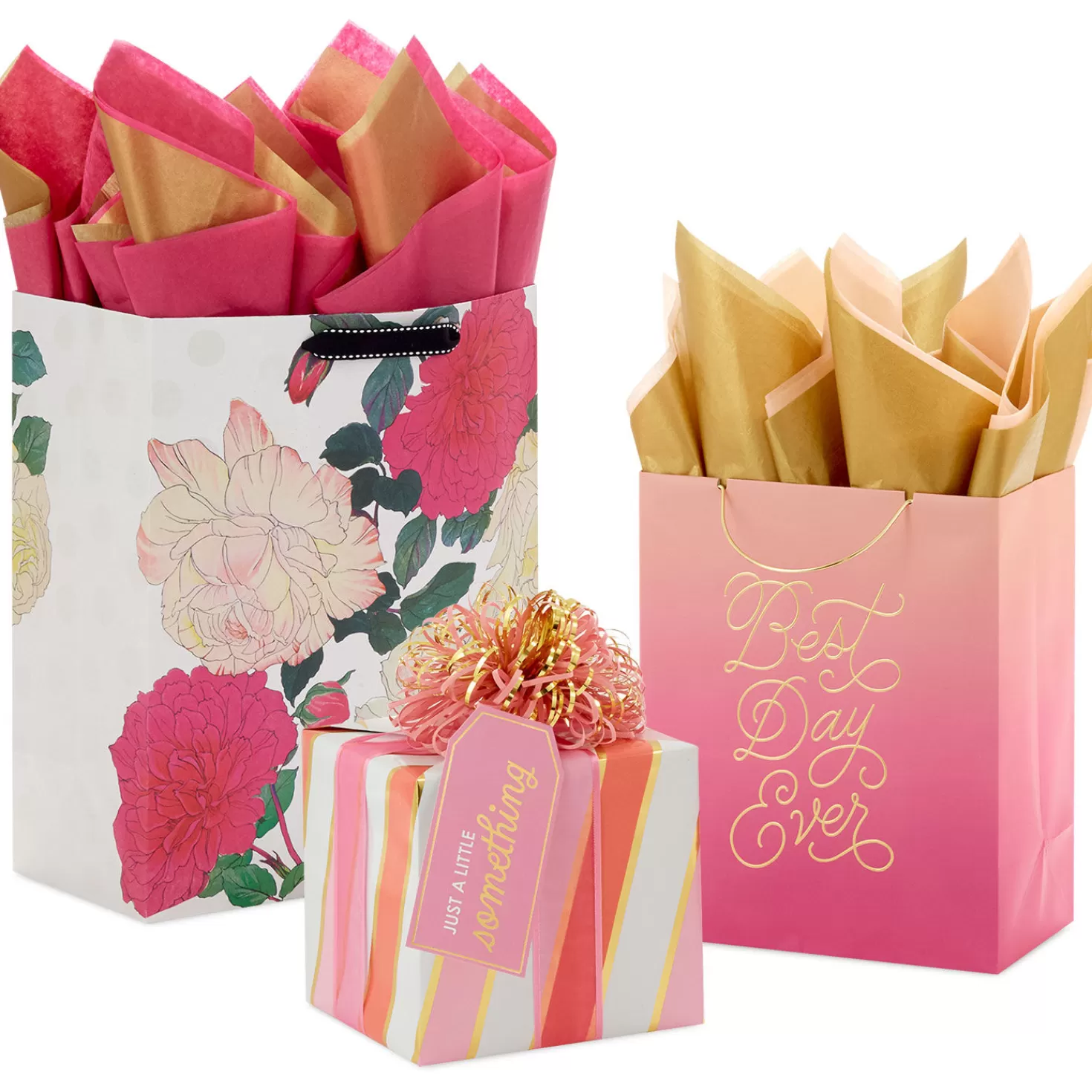 Birthday>Hallmark Pretty In Pink Gift Wrap Collection