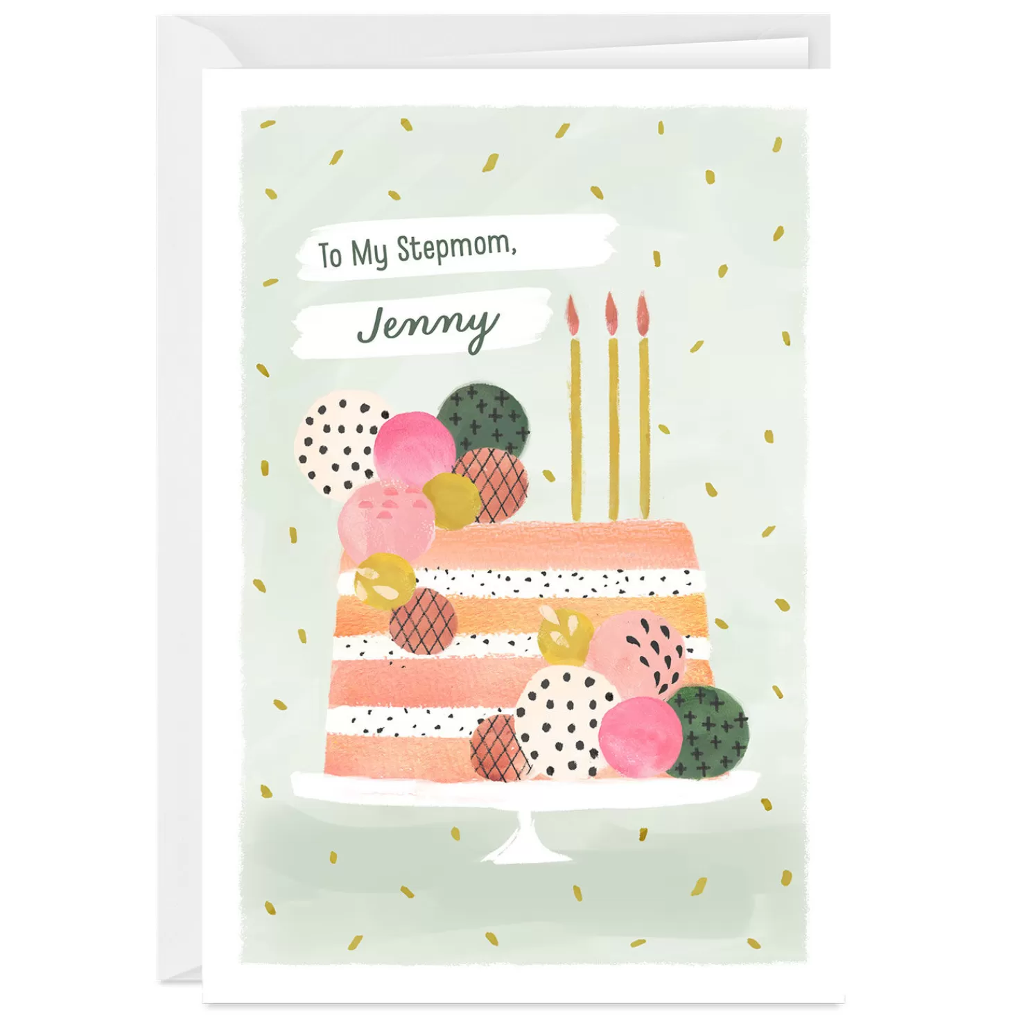 Birthday>Hallmark Pretty Pink Cake Folded Birthday Photo Card