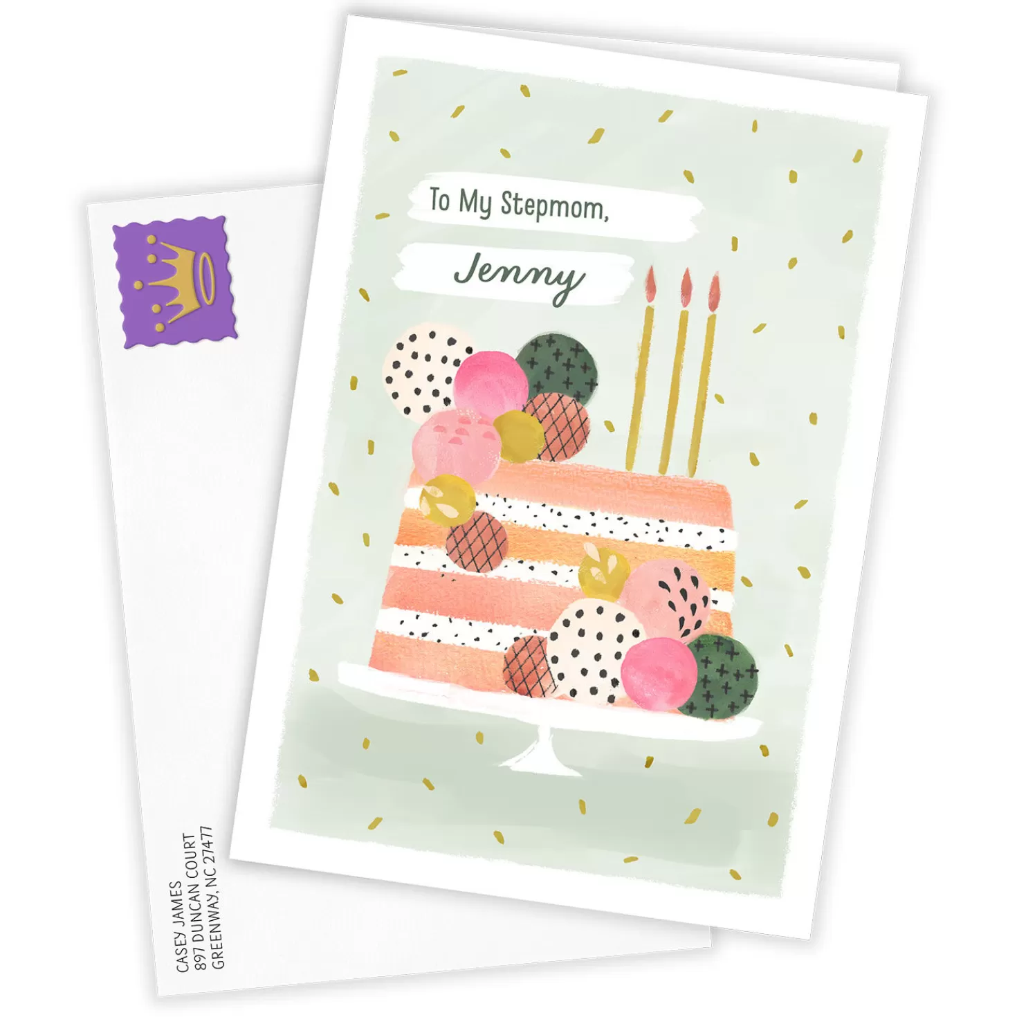 Birthday>Hallmark Pretty Pink Cake Folded Birthday Photo Card