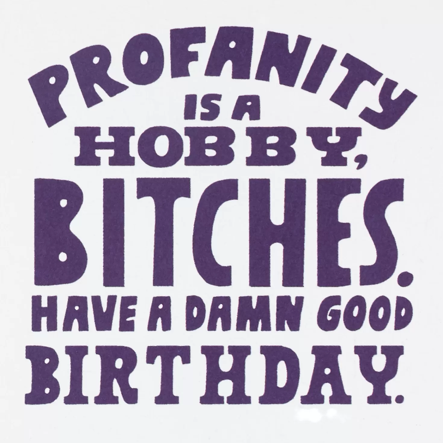 Birthday>Hallmark Profanity Is A Hobby, Bitches Funny Birthday Card
