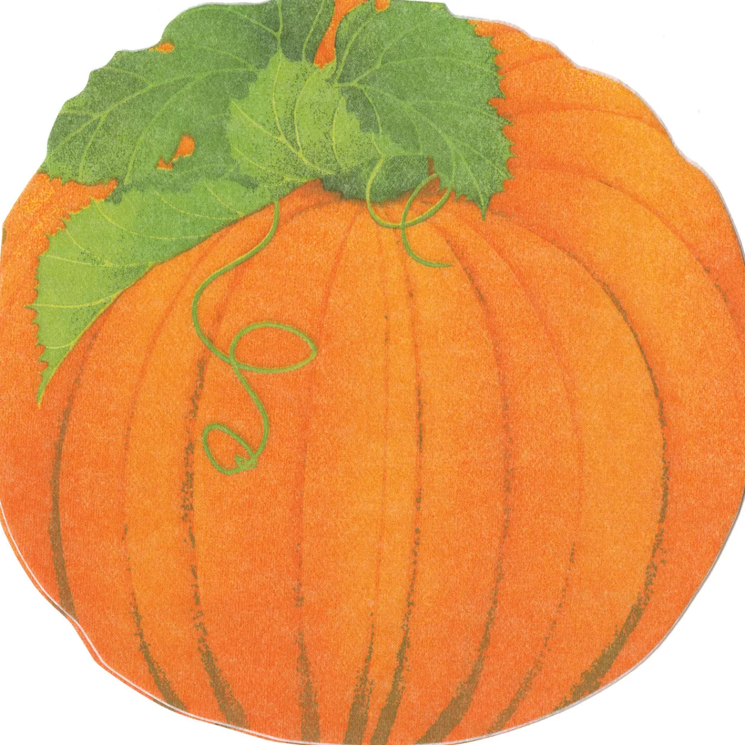 Halloween (10/31)>Hallmark Pumpkin Die-Cut Paper Linen Party Napkins, Set Of 20