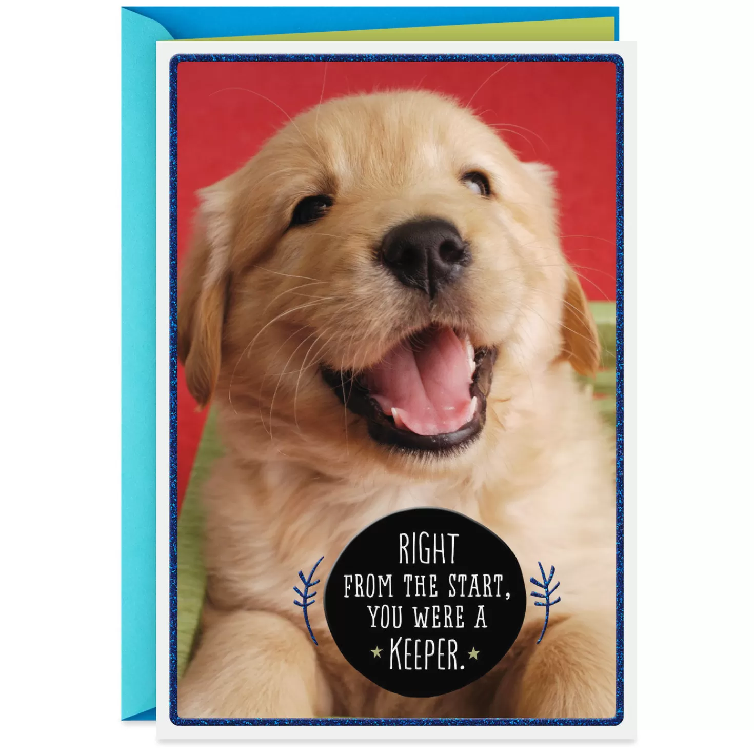 Birthday>Hallmark Puppy Love You'Re A Keeper Birthday Card For Son