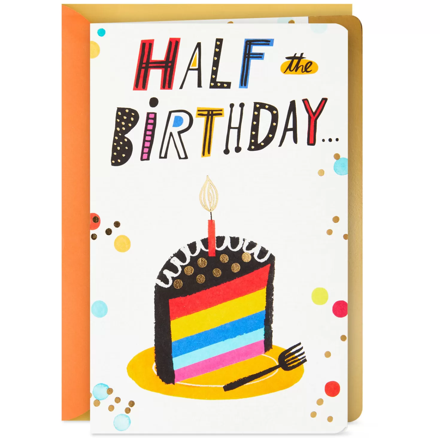 Birthday>Hallmark Rainbow Cake Half Birthday Card