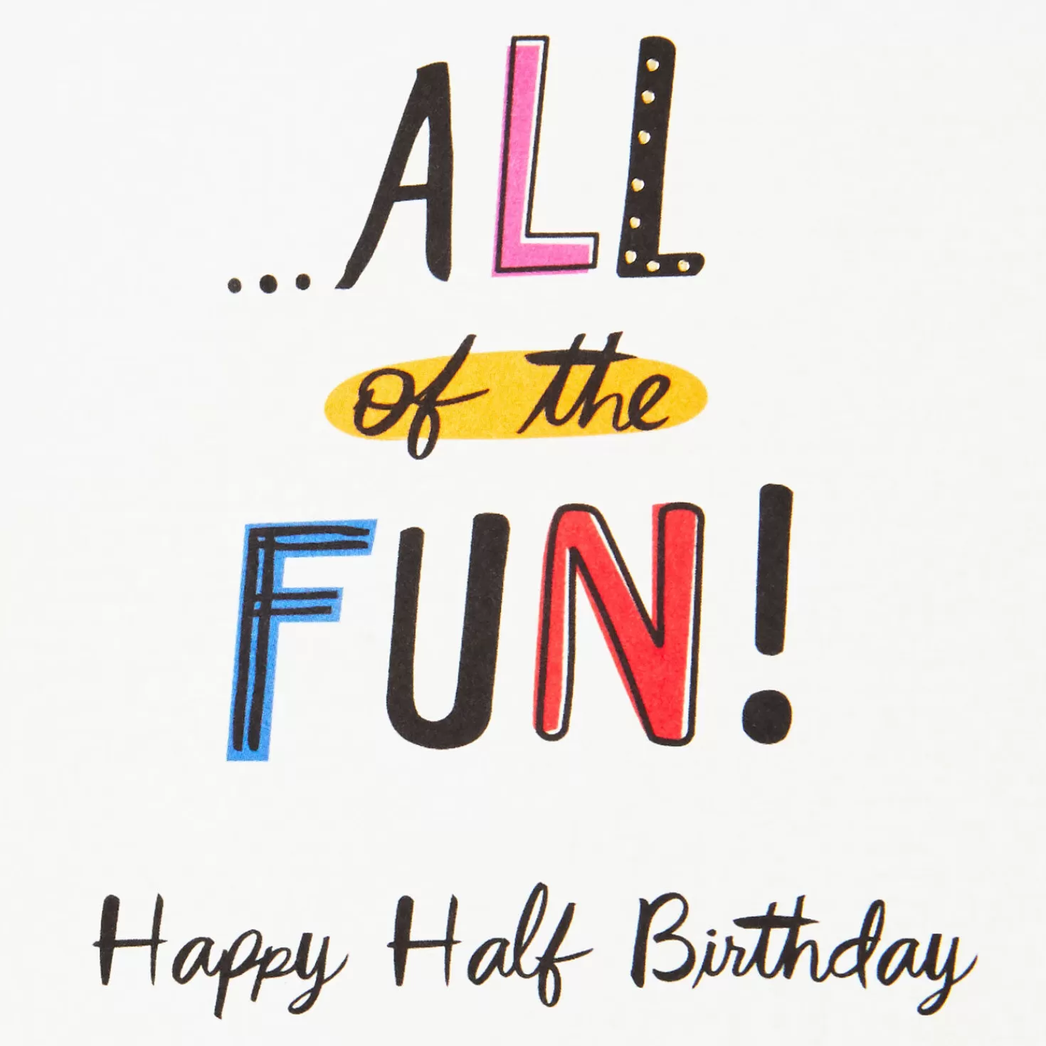 Birthday>Hallmark Rainbow Cake Half Birthday Card
