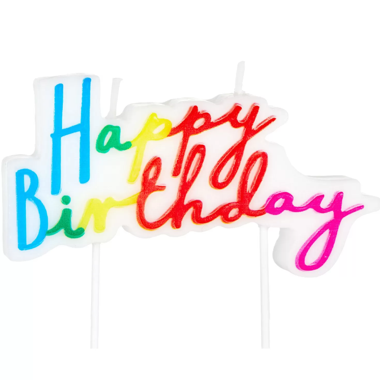 Birthday>Hallmark Rainbow Lettering Happy Birthday Candle