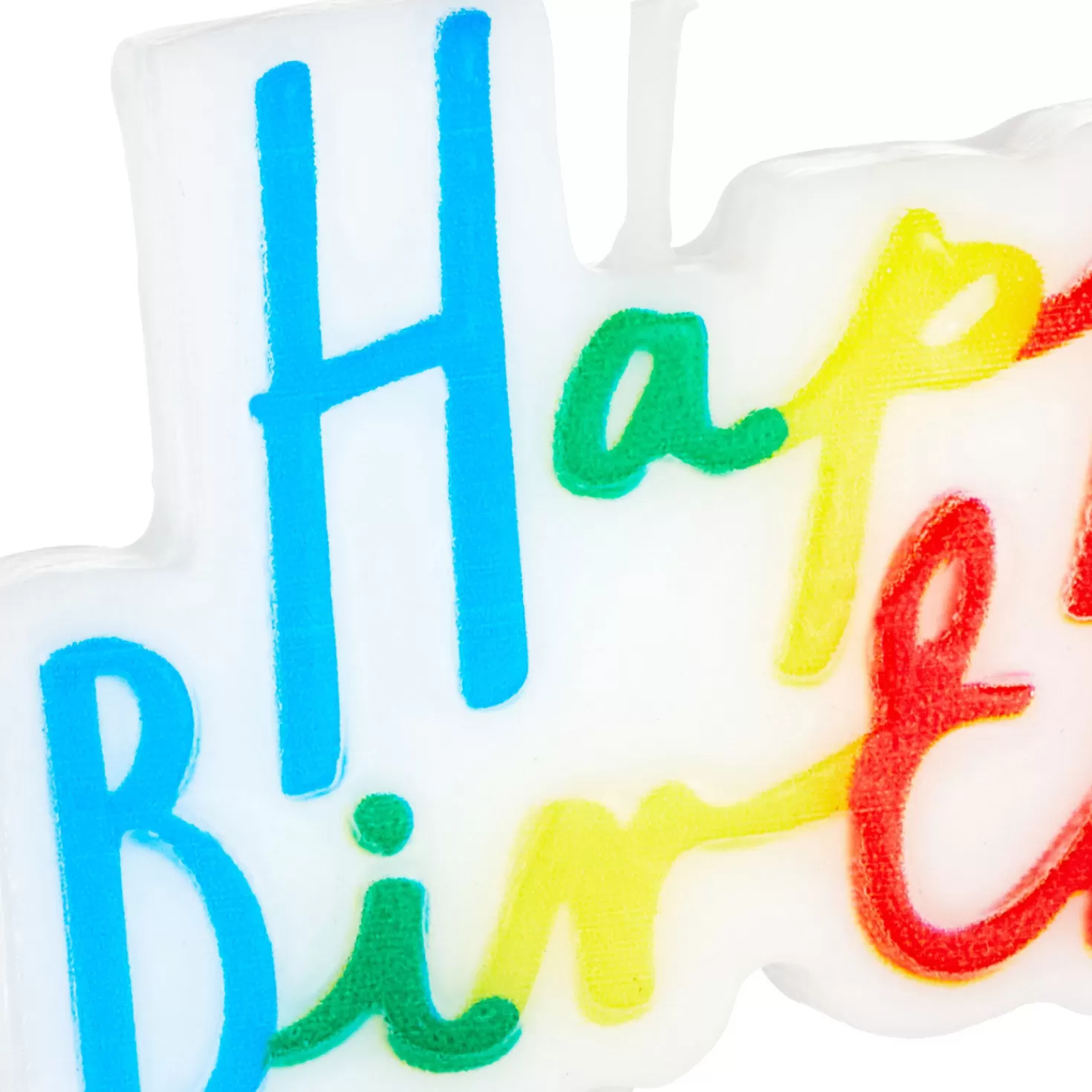 Birthday>Hallmark Rainbow Lettering Happy Birthday Candle
