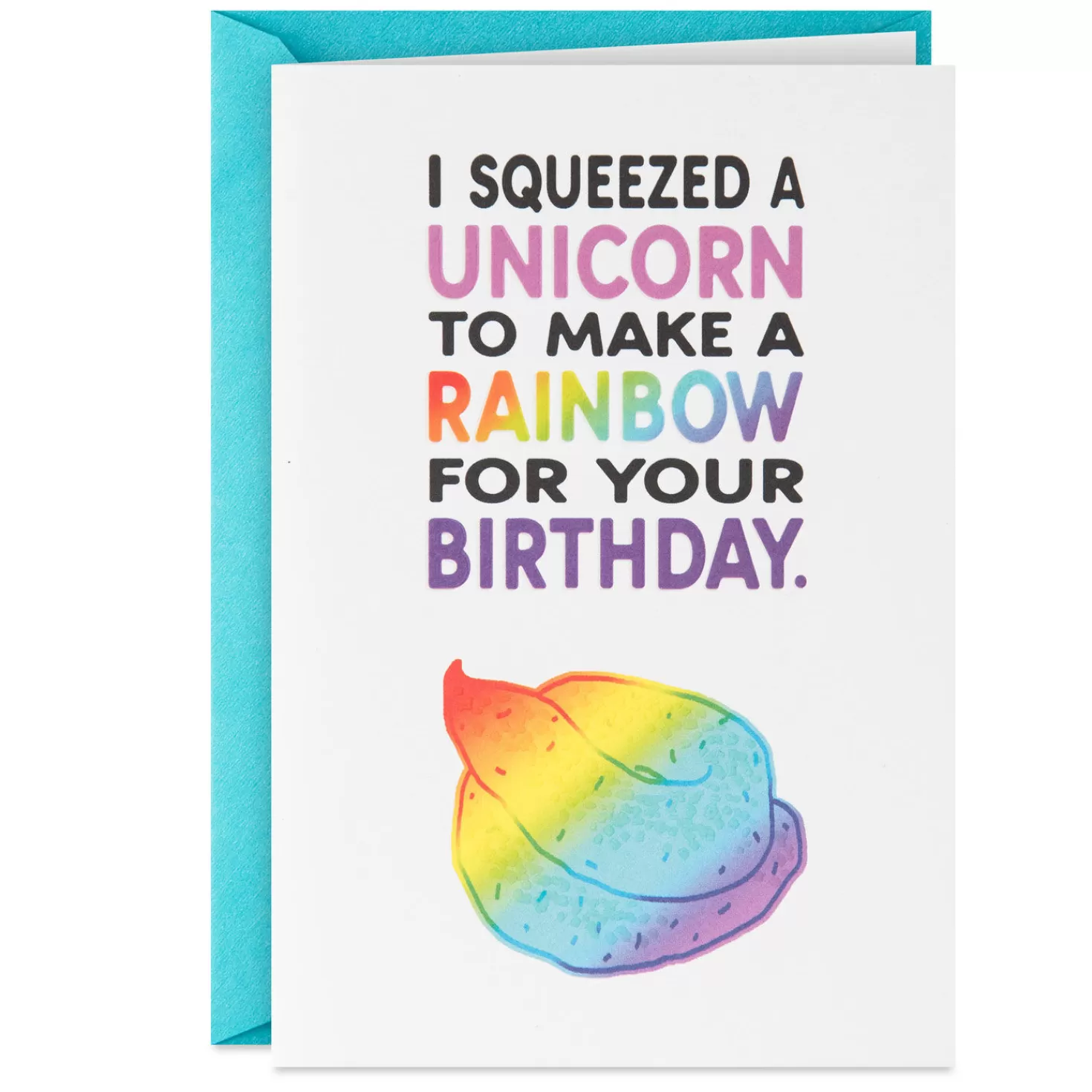 Birthday>Hallmark Rainbow Unicorn Poop Funny Birthday Card