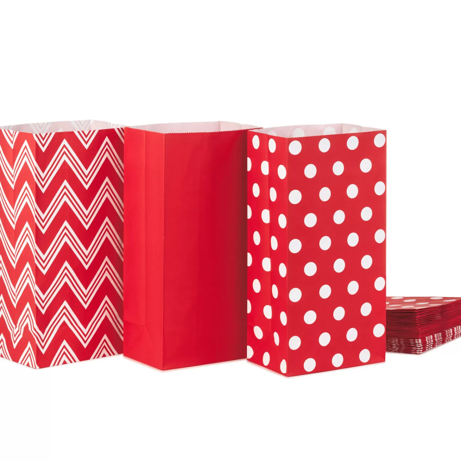 Birthday>Hallmark Red Assorted Paper Goodie Bags, Pack Of 30