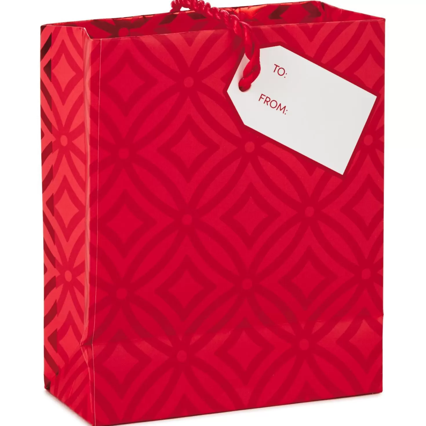 Outlet Red Geometric Designs Gift Card Holder Mini Bag, 4.5" Graduation