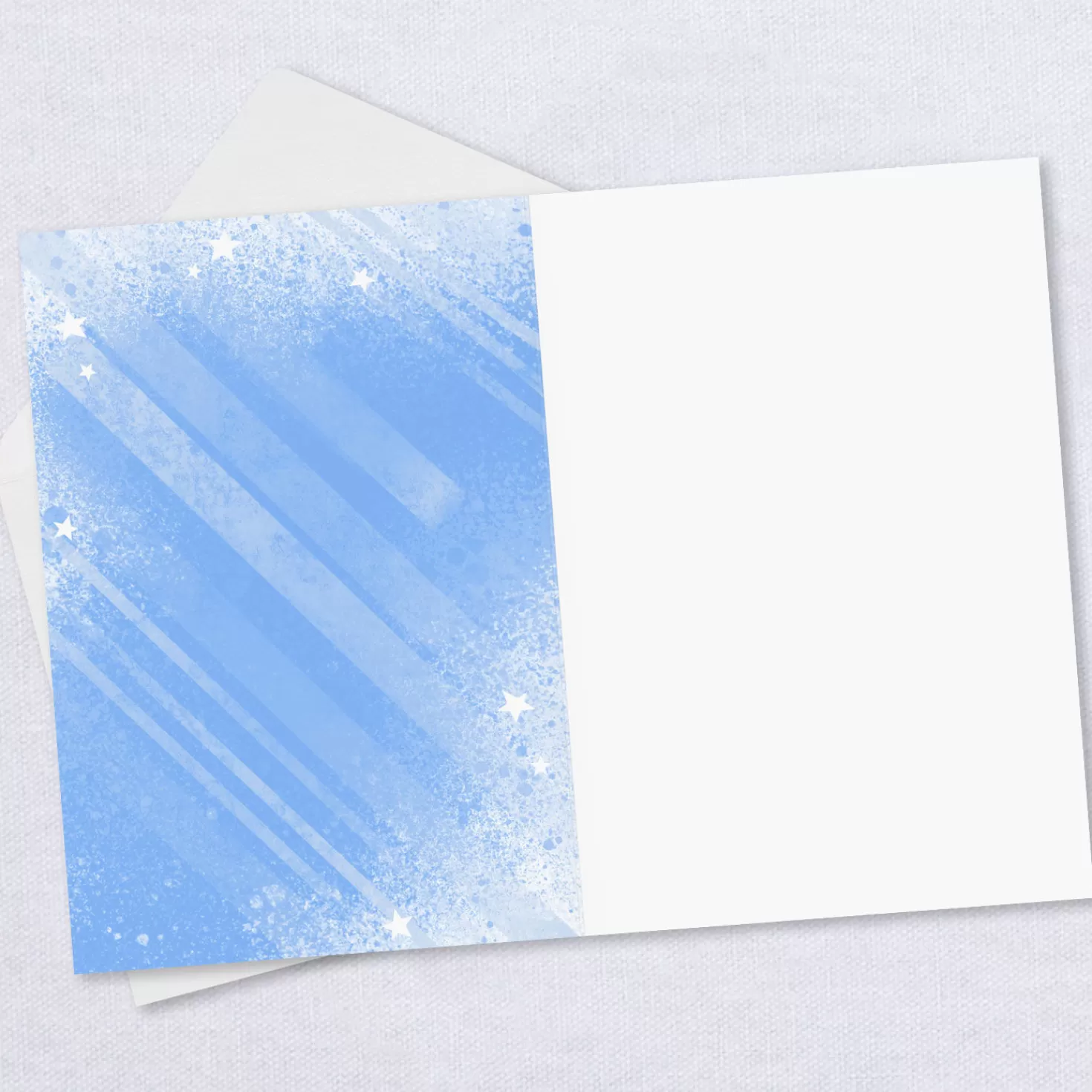 Fashion Red, White And Blue Patriotic Folded Photo Card Military Appreciation