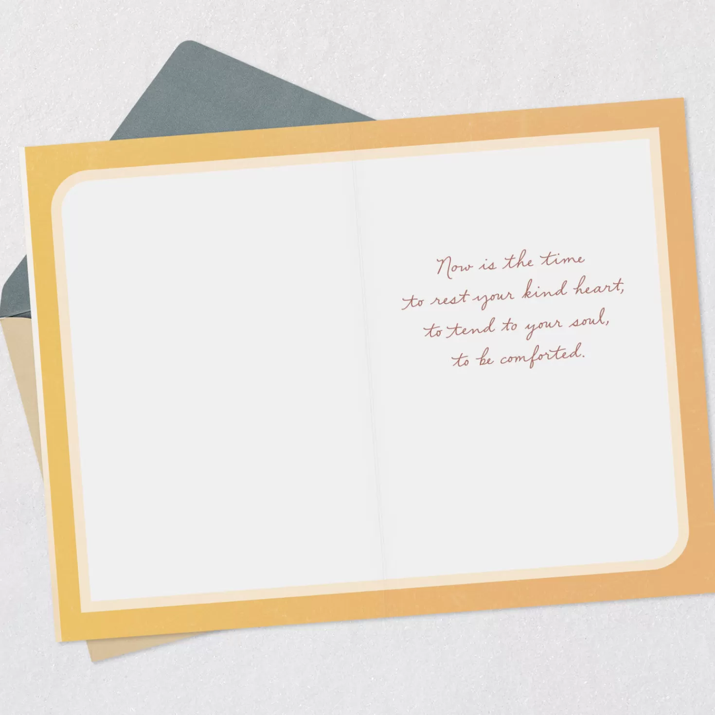 Clearance Rest Your Kind Heart And Tend To Your Soul Sympathy Card Sympathy