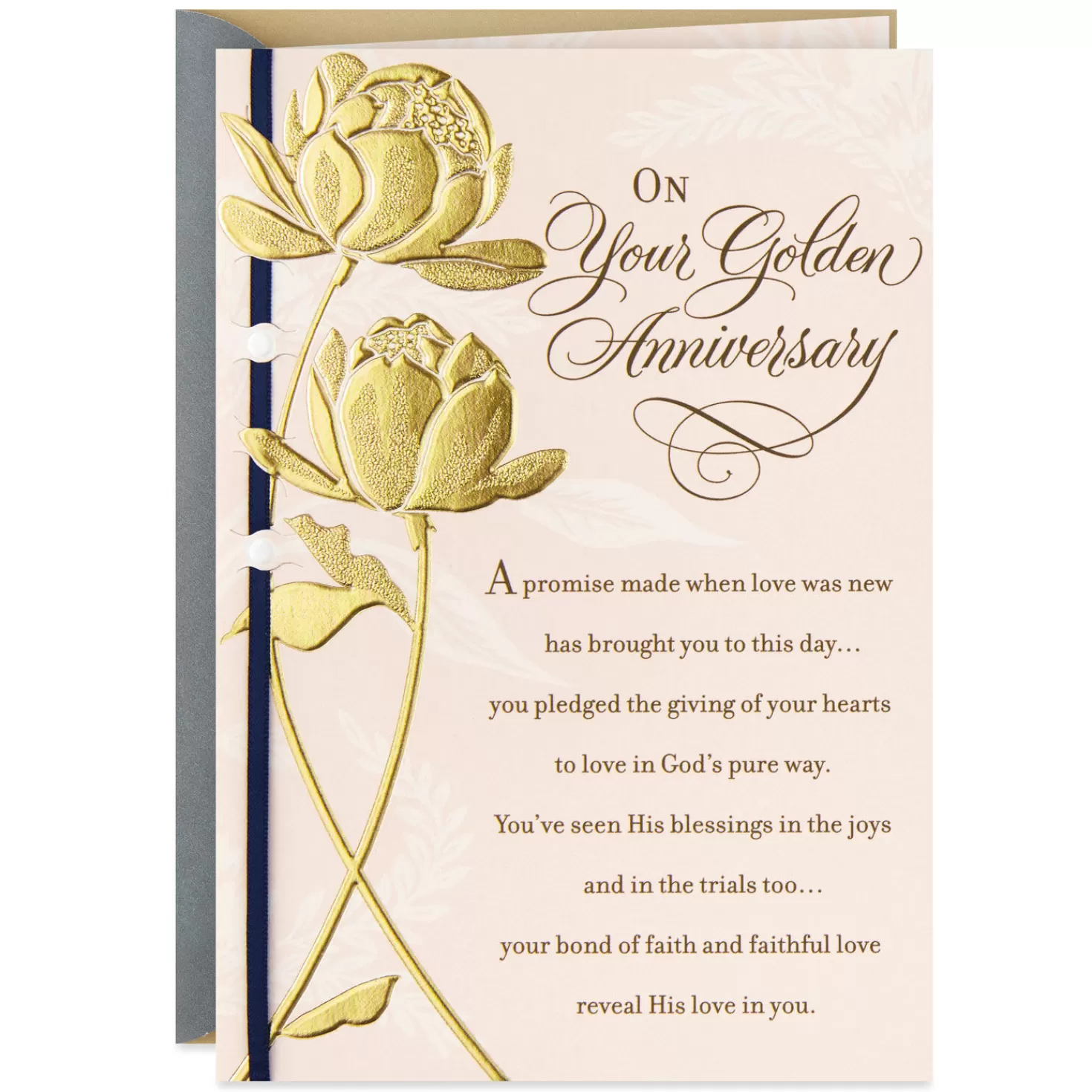 Anniversary>Hallmark Rich Blessings Religious 50Th Anniversary Card