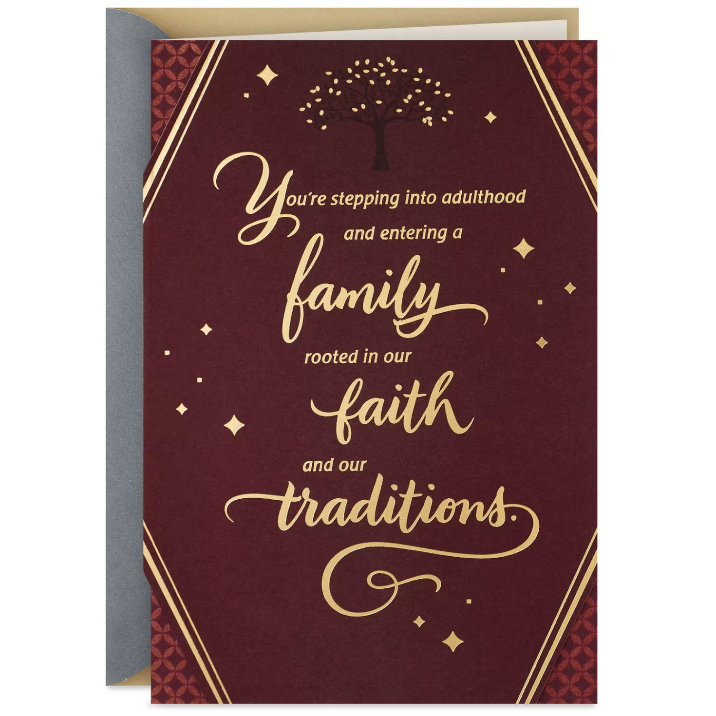 Cheap Rooted In Our Faith And Traditions Bar Mitzvah Card Bar Mitzvah